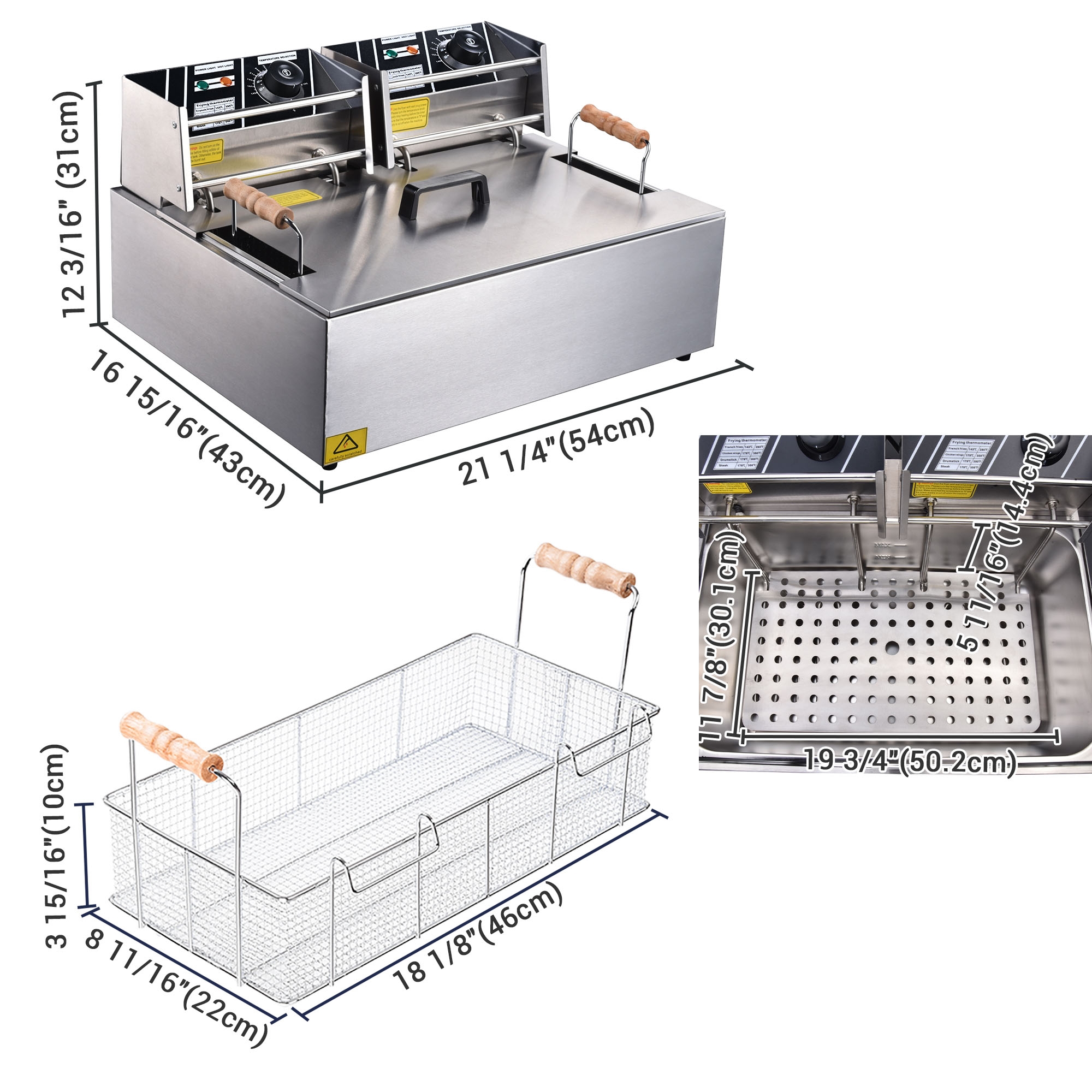 Commercial Electric Deep Fryer French Fry Bar Restaurant Tank w