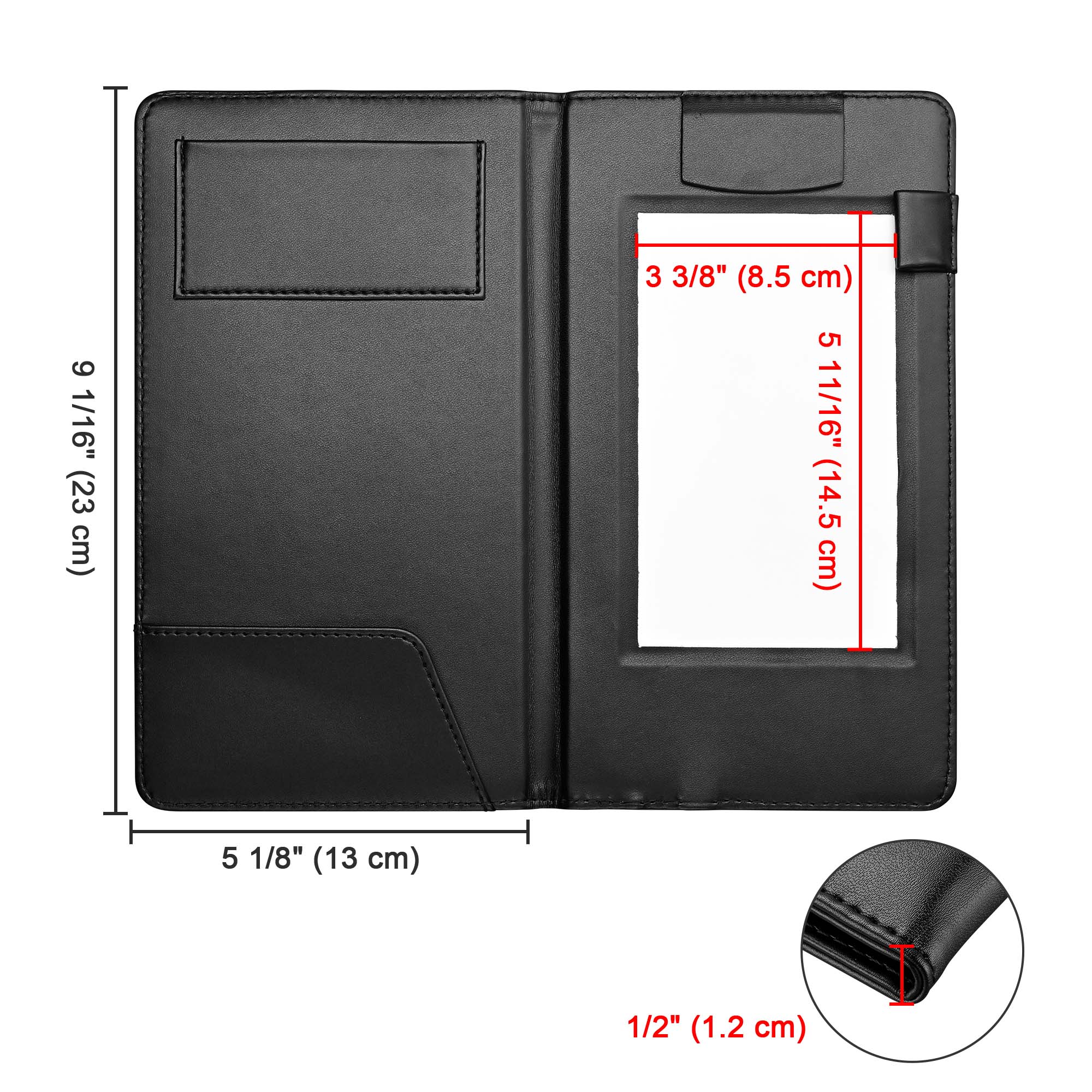 4 Pcs LED Backlit Menu Cover Presenter Magnetic Clamp Receipts Bill Holder Bar