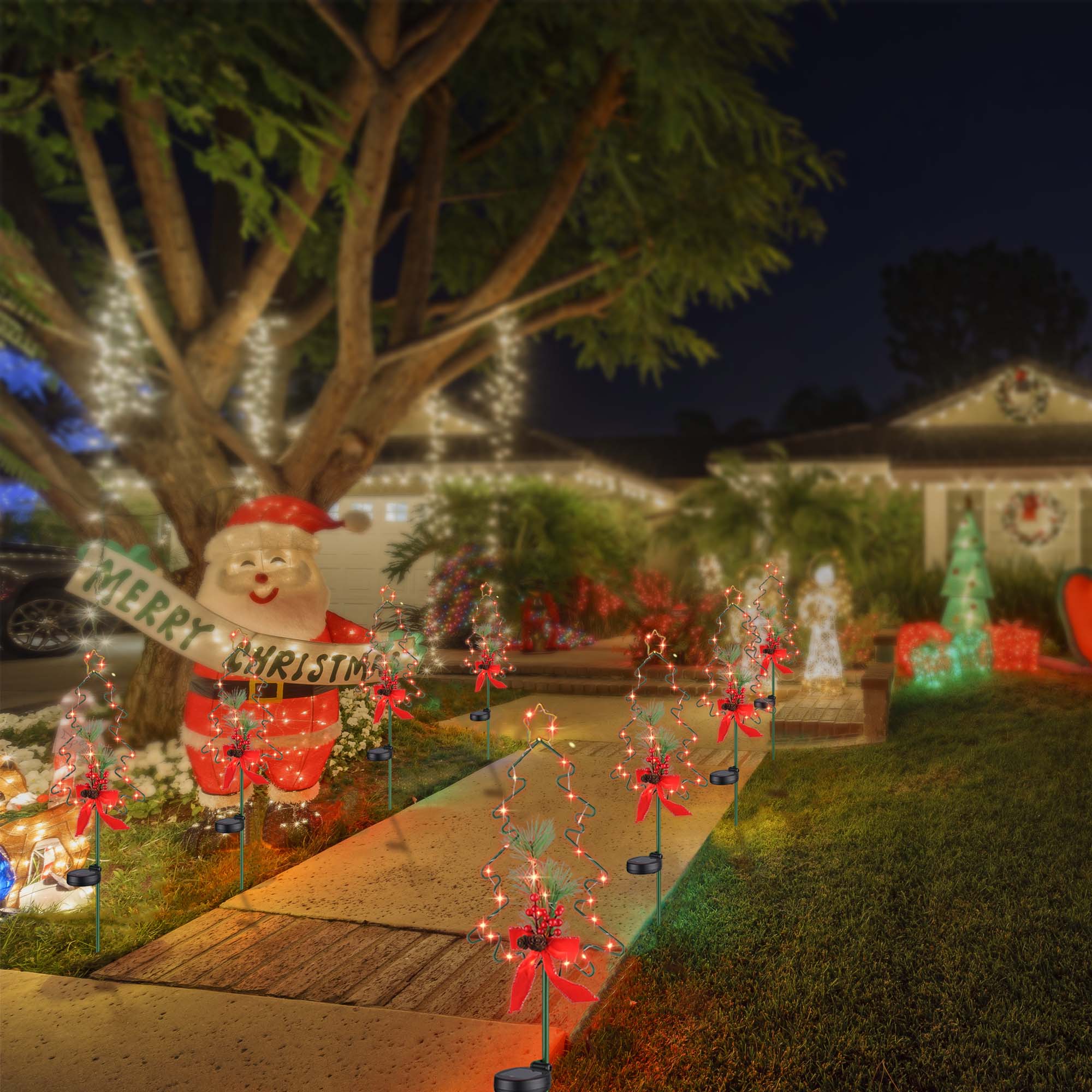 Stake Lights LED Pathway Garden Christmas Decor Outdoor 2/4/8/12 Pack - Picture 32 of 85