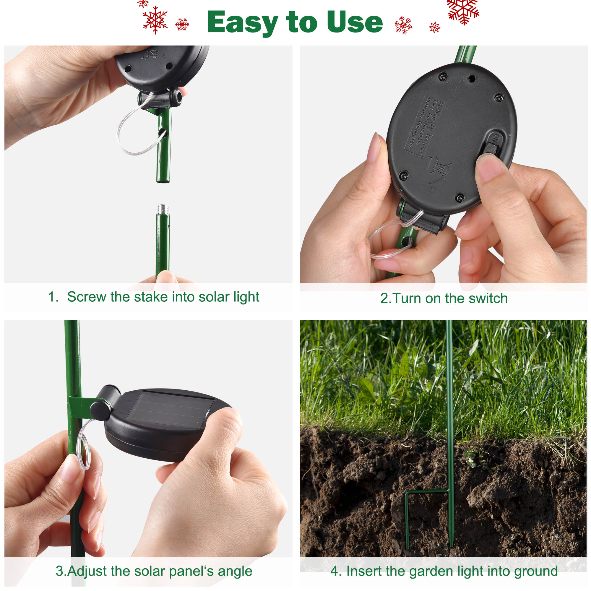 Stake Lights LED Pathway Garden Christmas Decor Outdoor 2/4/8/12 Pack - Picture 39 of 85
