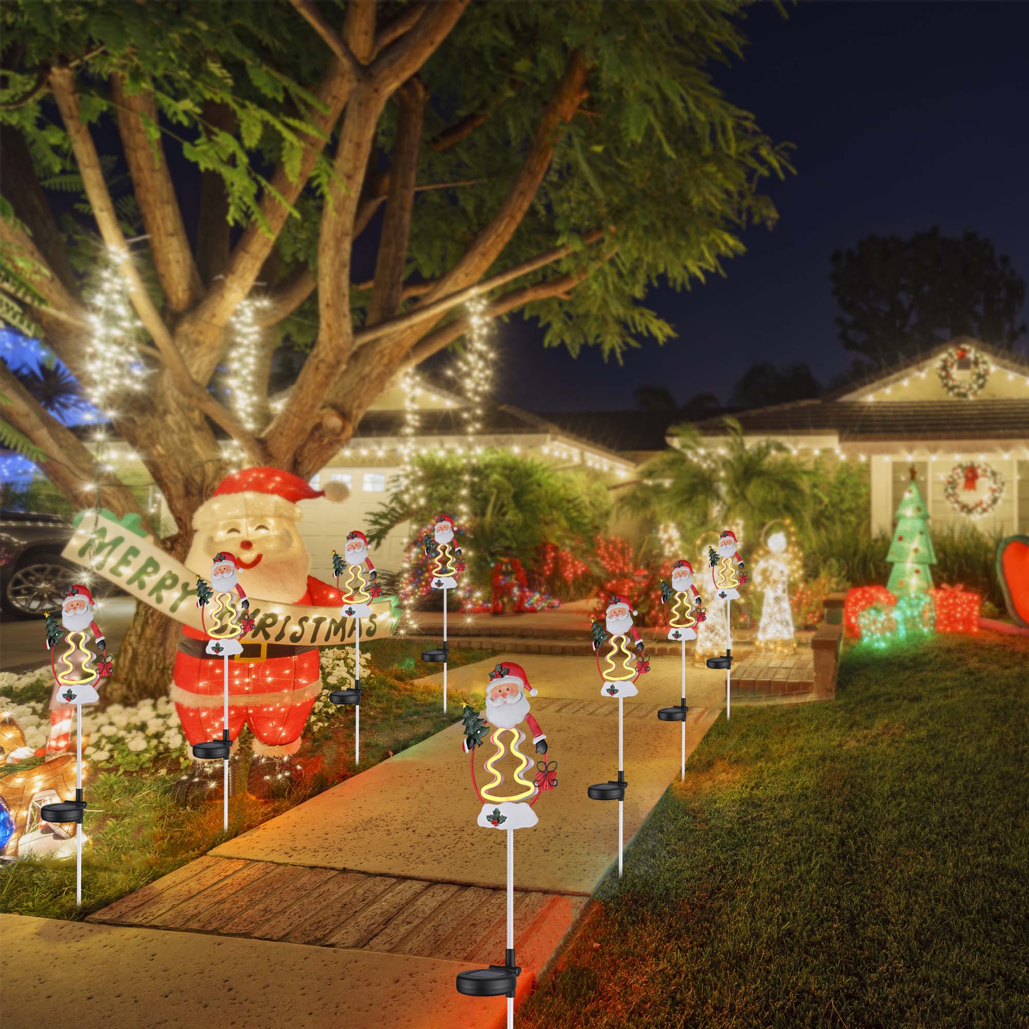 Stake Lights LED Pathway Garden Christmas Decor Outdoor 2/4/8/12 Pack - Picture 52 of 85