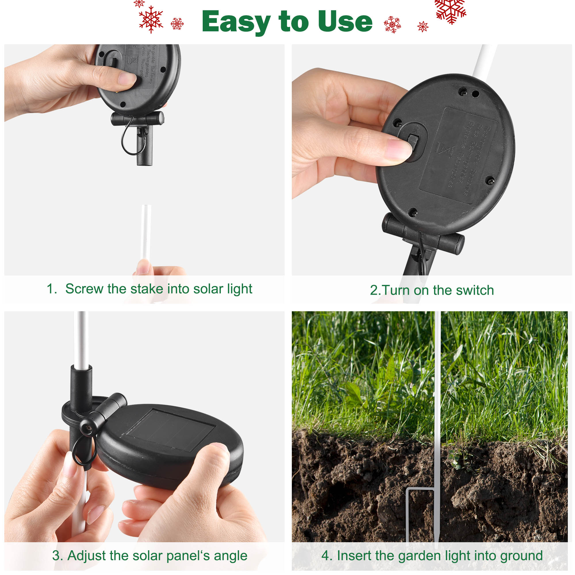 Stake Lights LED Pathway Garden Christmas Decor Outdoor 2/4/8/12 Pack - Picture 79 of 85