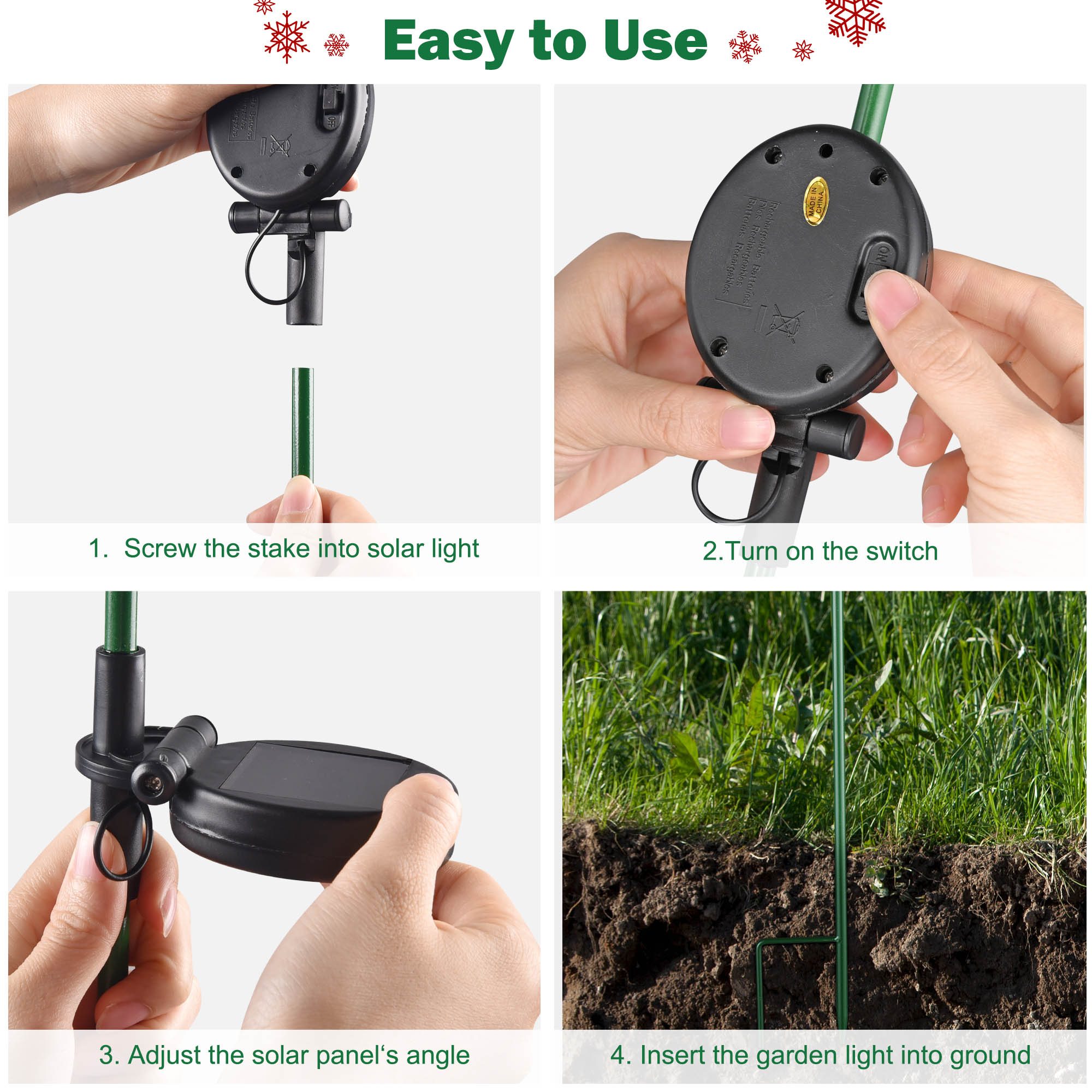 Stake Lights LED Pathway Garden Christmas Decor Outdoor 2/4/8/12 Pack - Picture 19 of 85