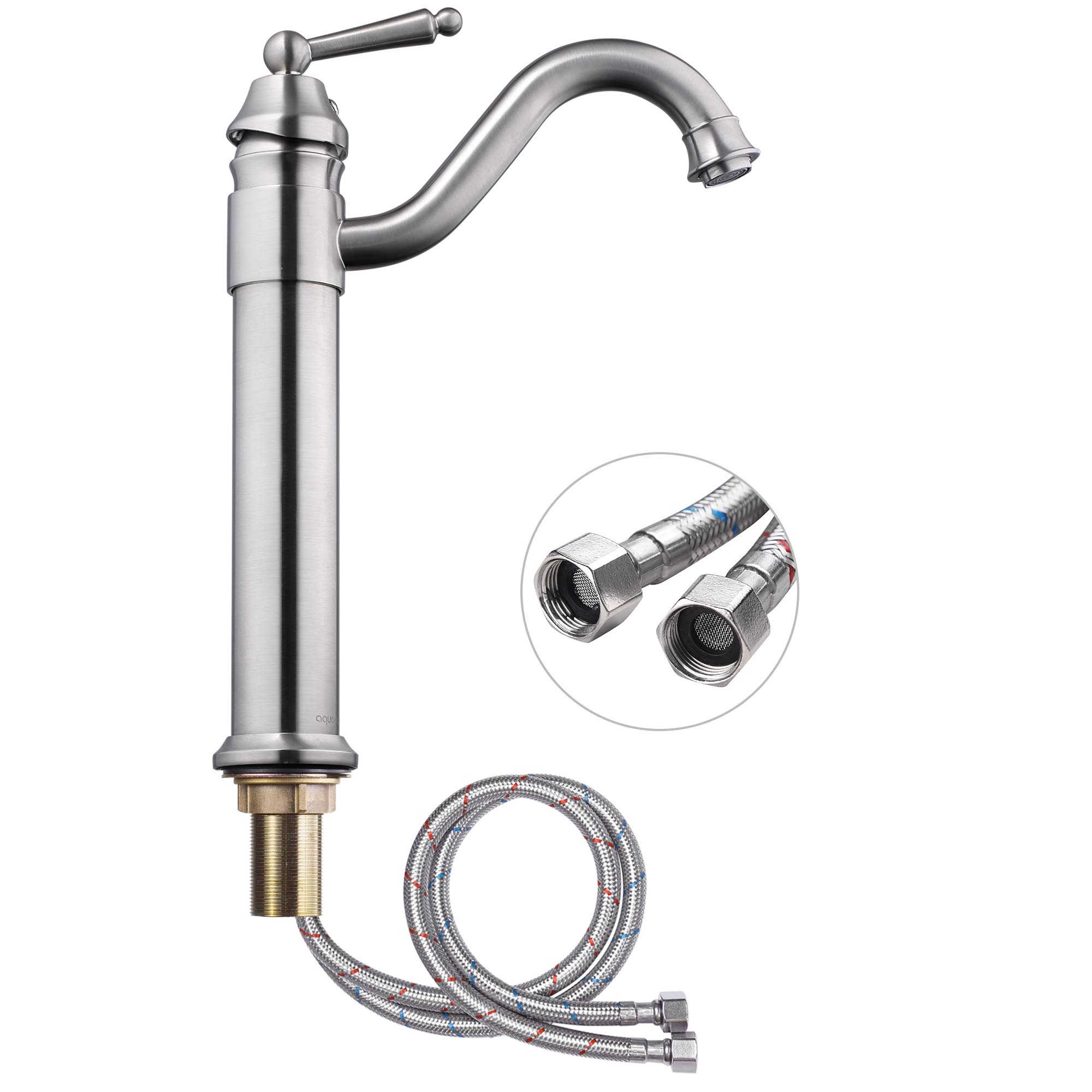 Aquaterior Bathroom Ceramic Countertop Vessel Sink Basin w/ Faucet Pop Up Drain - Picture 39 of 70