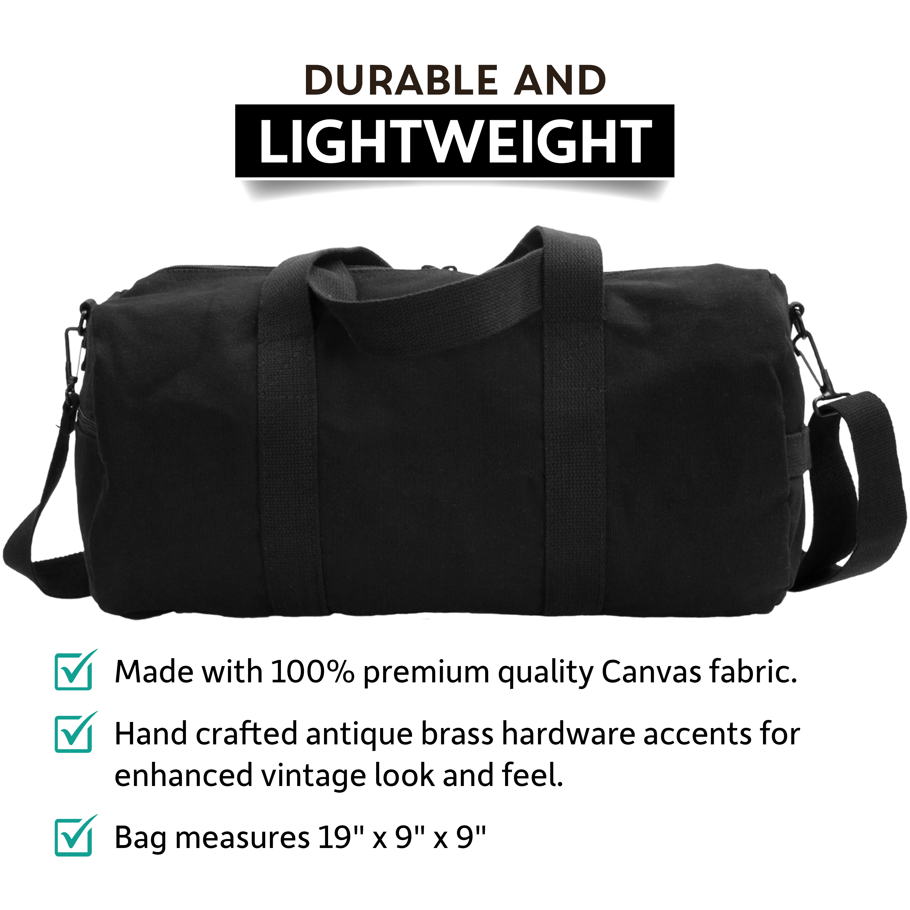 Fish On Fishing Hook Sport or Travel Army Heavyweight Cotton Canvas Duffel Bag