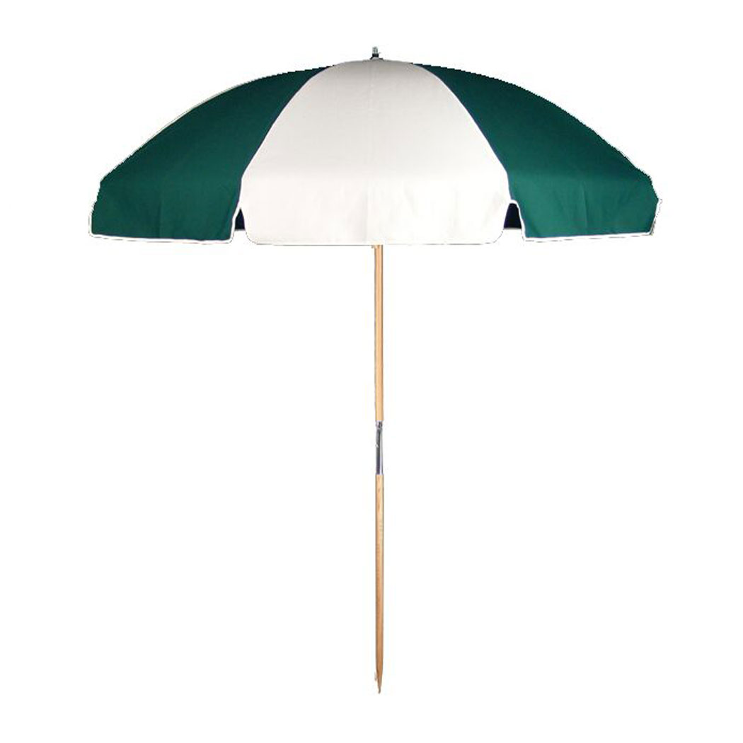 7 5 Ft Steel Commercial Grade Heavy Duty Acrylic Beach Umbrella Wood Pole Bag EBay