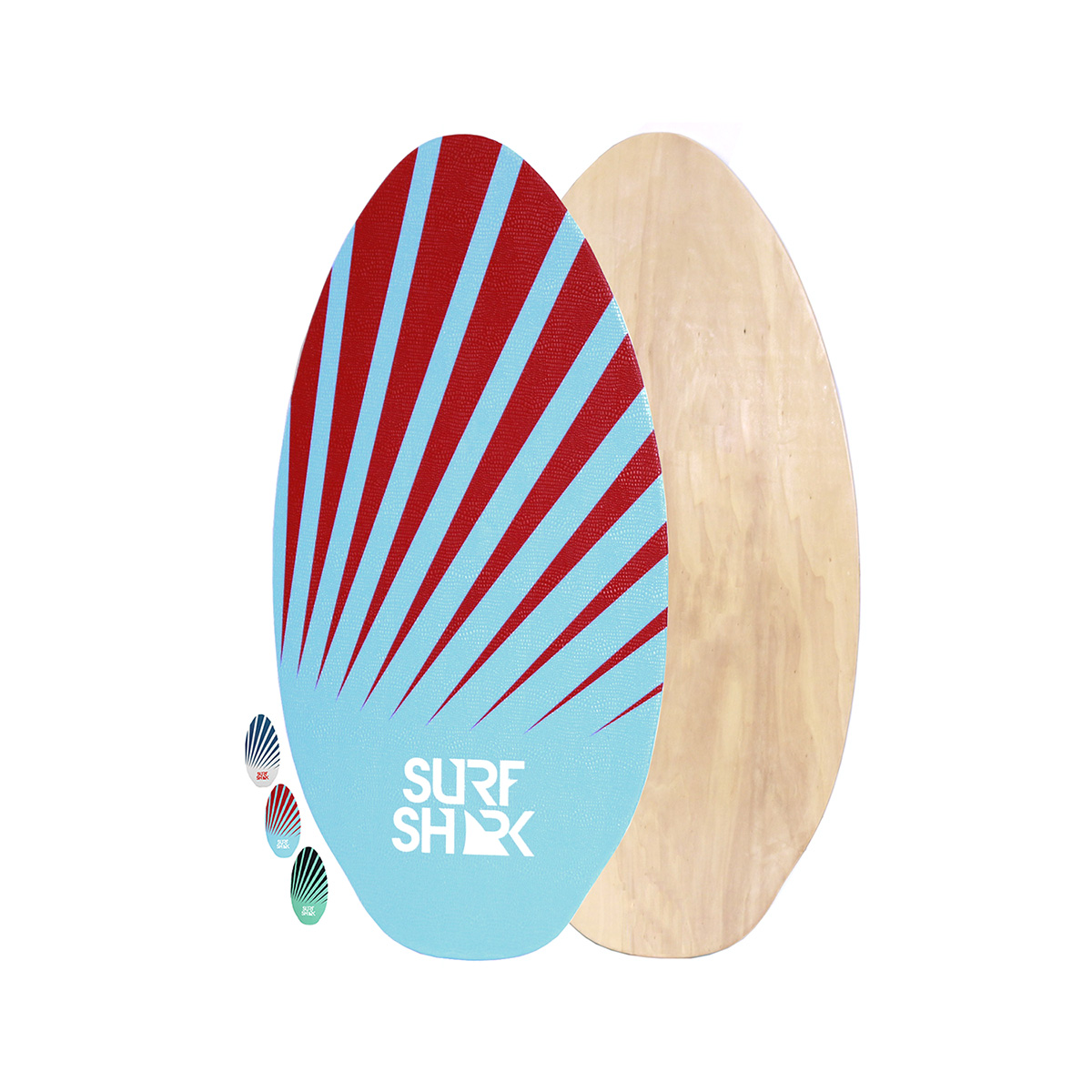35 to 41 inch Deluxe Wood SkimBoard w/ EVA Traction Pad for X-Grip