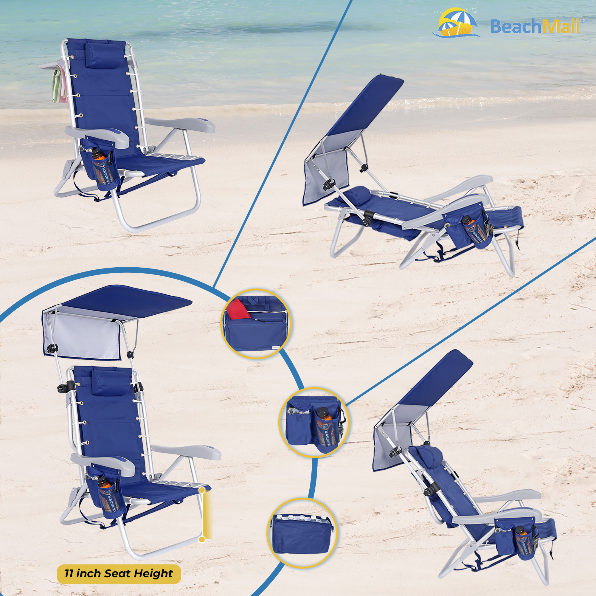 Ultimate Backpack Beach Chair with Canopy, 11