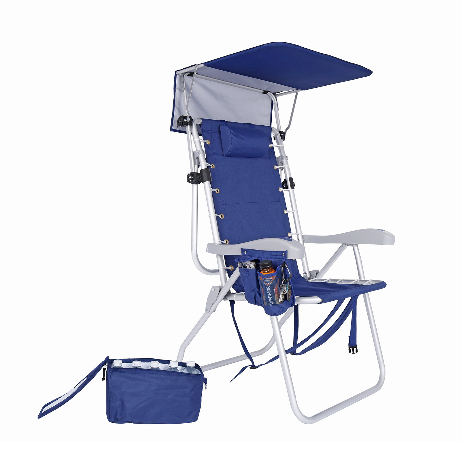 Ultimate Backpack Beach Chair with Canopy, 17" Seat Height, 