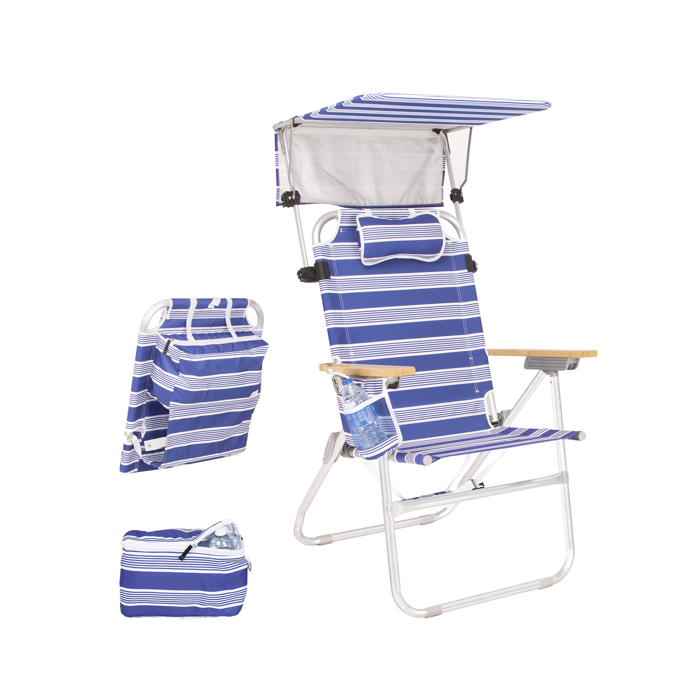 With Canopy For Adults, Cooler / Storage Pouch, 300 Lb