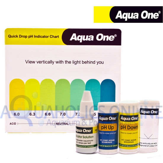 Fish Tank Aqua One Quick Drop Aquarium Fresh Water PH Test Kit 6 to 7.8
