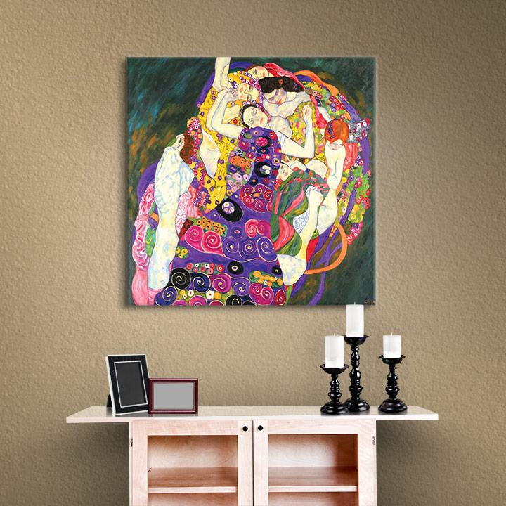 ArtWall /"Virgins/" by Gustav Klimt Gallery Wrapped Canvas