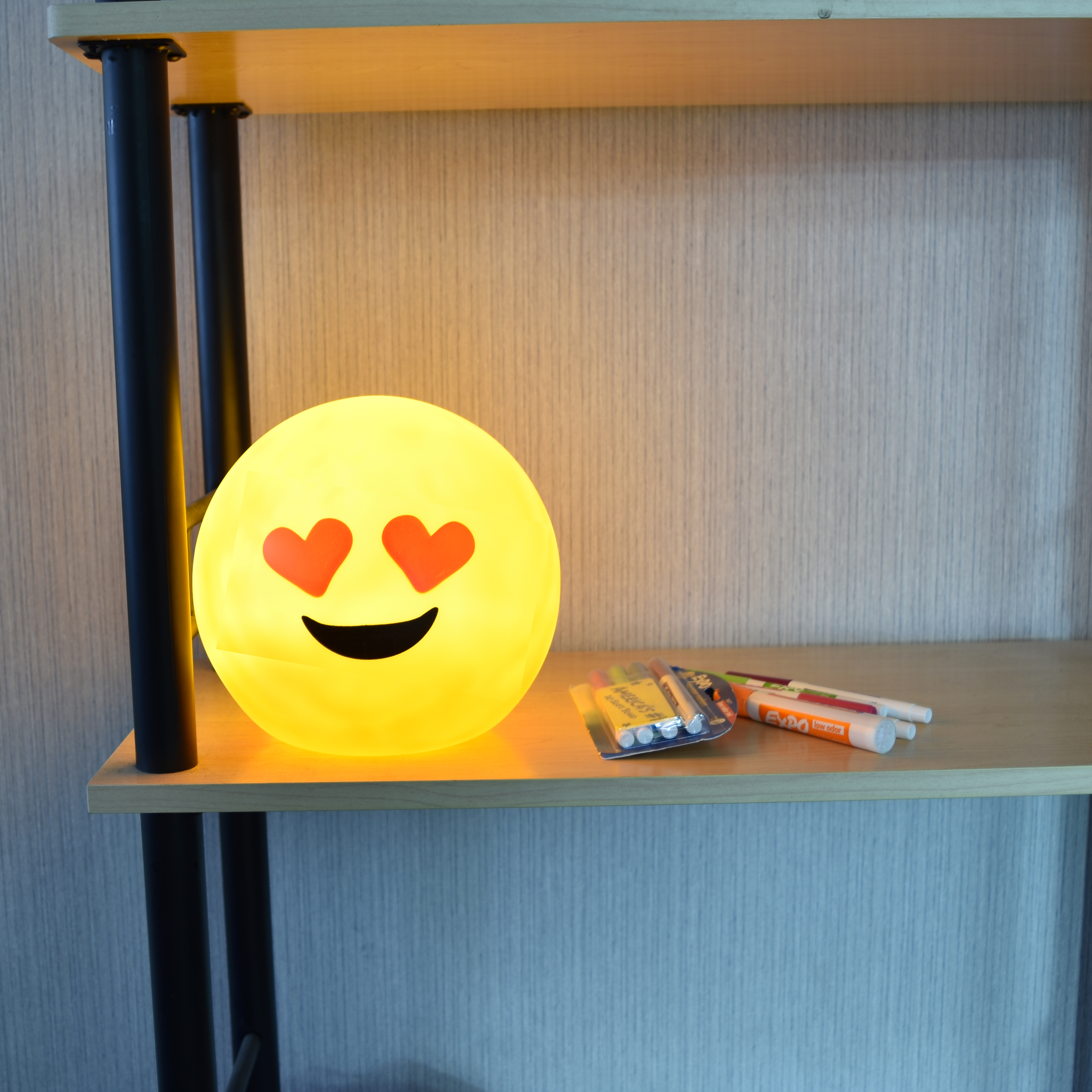 Emoji LED Night Light Desk Table Lamp, Yellow, Choice of Size and Face