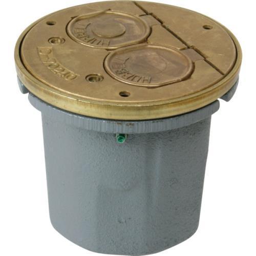 Round Box Floor Kit Wood Floors Brass Duplex Cover Included