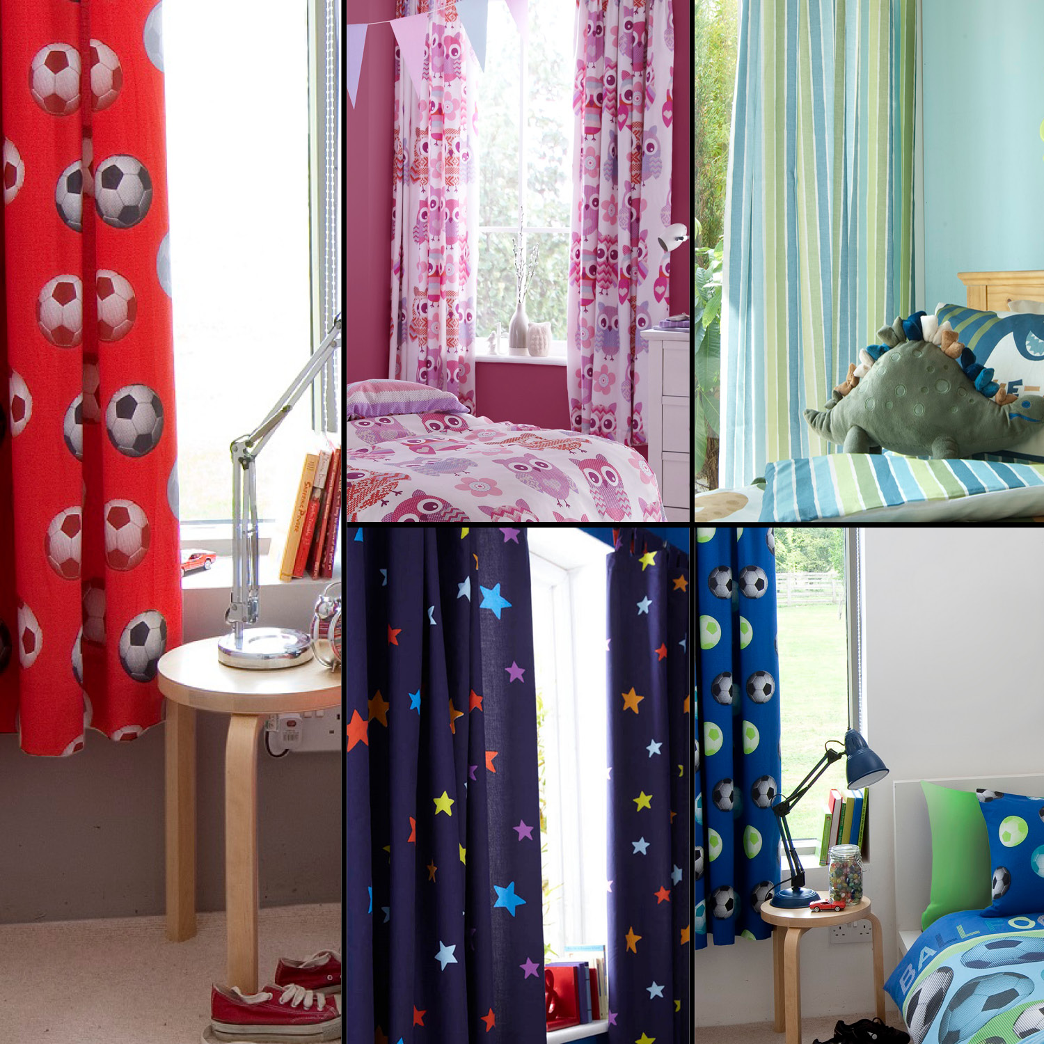 Catherine Lansfield Children S Lined Curtain Panels Easy Care