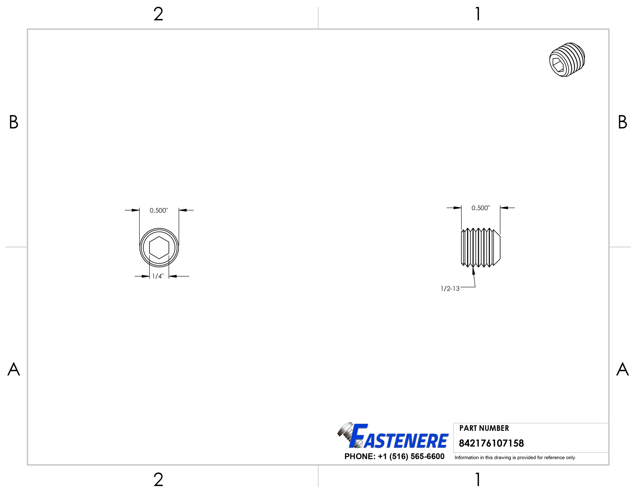 1/2-13 Socket Set Screws Allen Hex Drive Cup Point Stainless Steel 18-8 Qty 10 - Picture 25 of 54