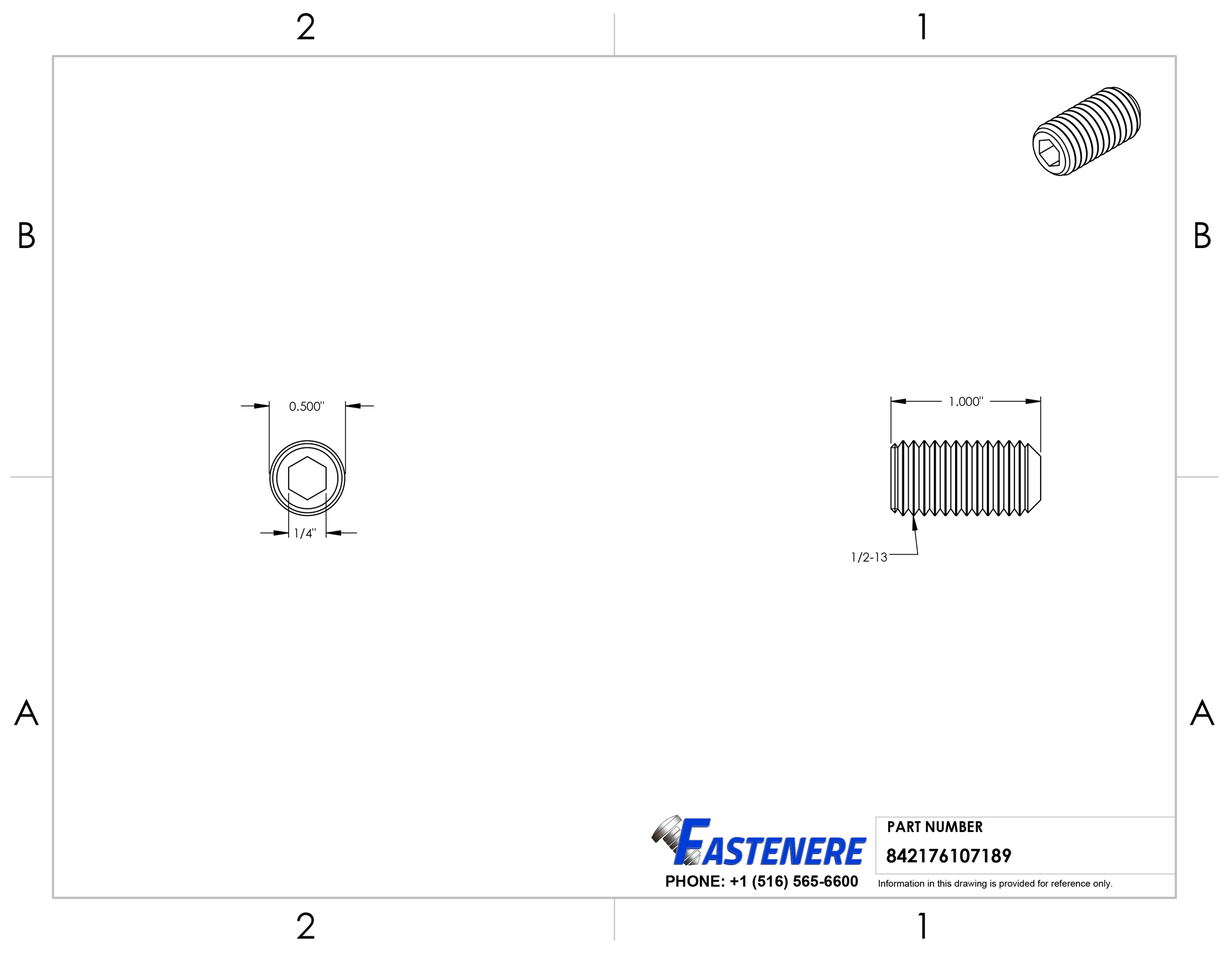 1/2-13 Socket Set Screws Allen Hex Drive Cup Point Stainless Steel 18-8 Qty 10 - Picture 5 of 54