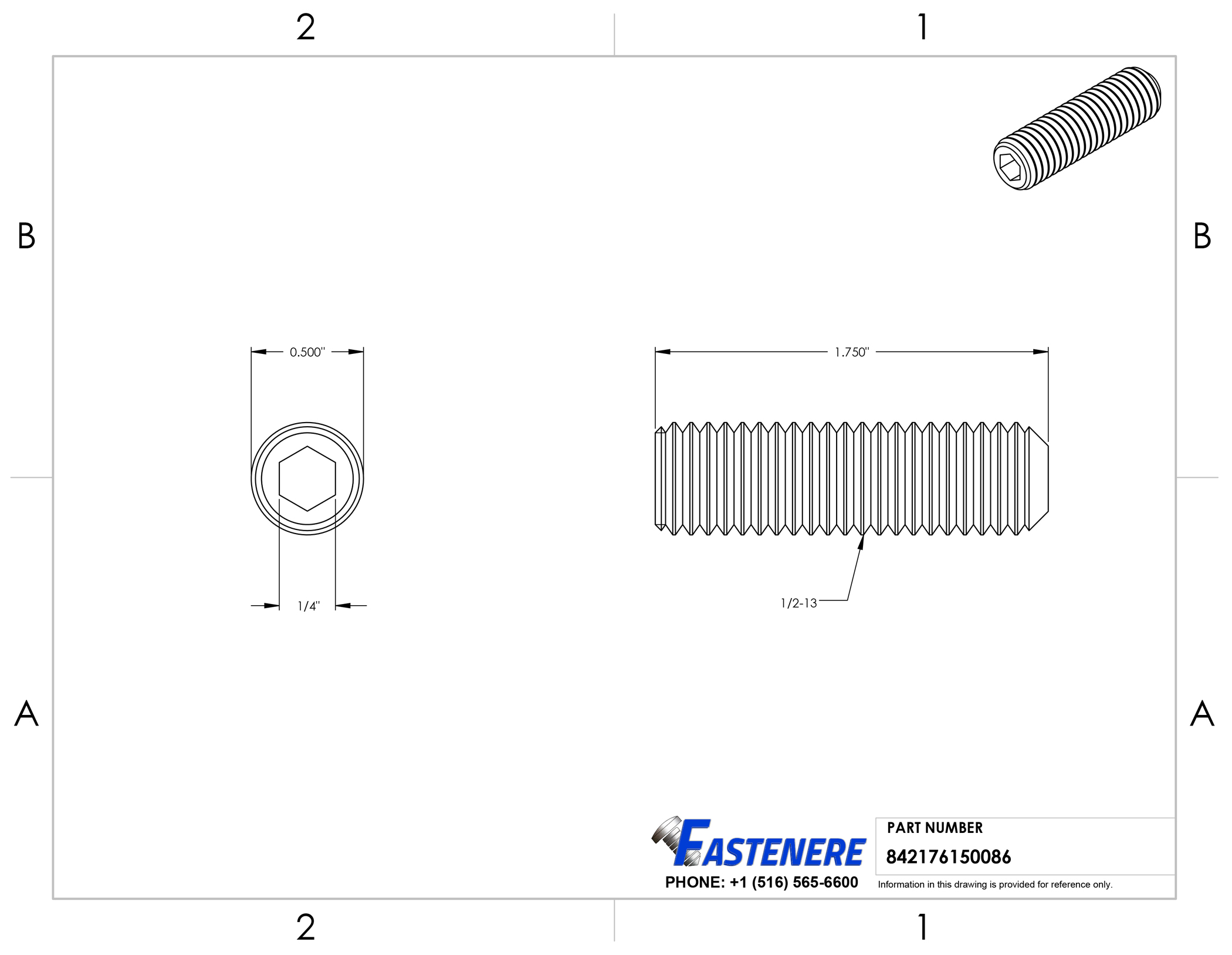 1/2-13 Socket Set Screws Allen Hex Drive Cup Point Stainless Steel 18-8 Qty 10 - Picture 20 of 54