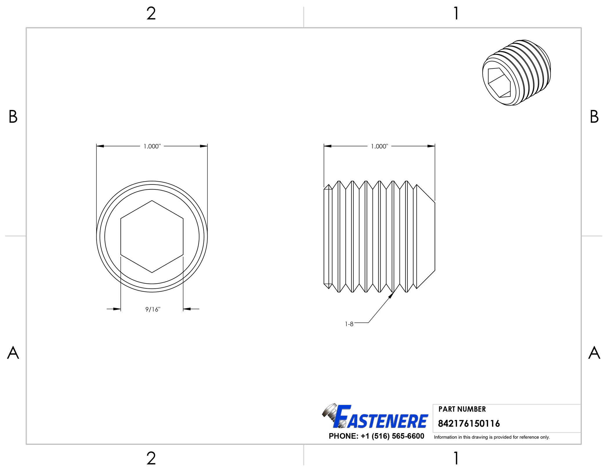 1-8 Socket Set Screws Allen Hex Drive Cup Point Stainless Steel 18-8 Qty 5 - Picture 5 of 14