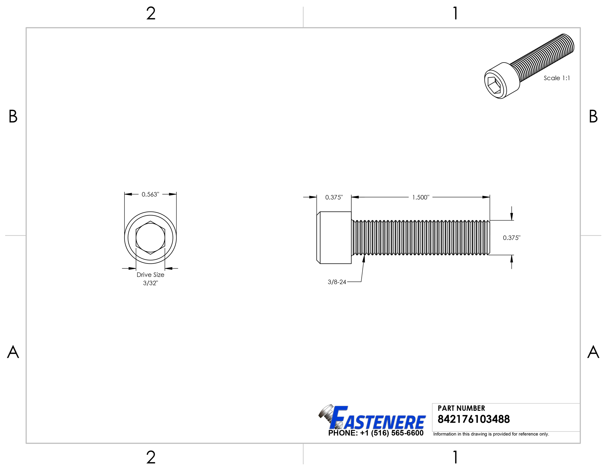 thumbnail image 2 of 5/16-18 X 1" Button Head Hex Socket Cap Screws – 18-8 Stainless Steel, Pack Of 9 2 of 4