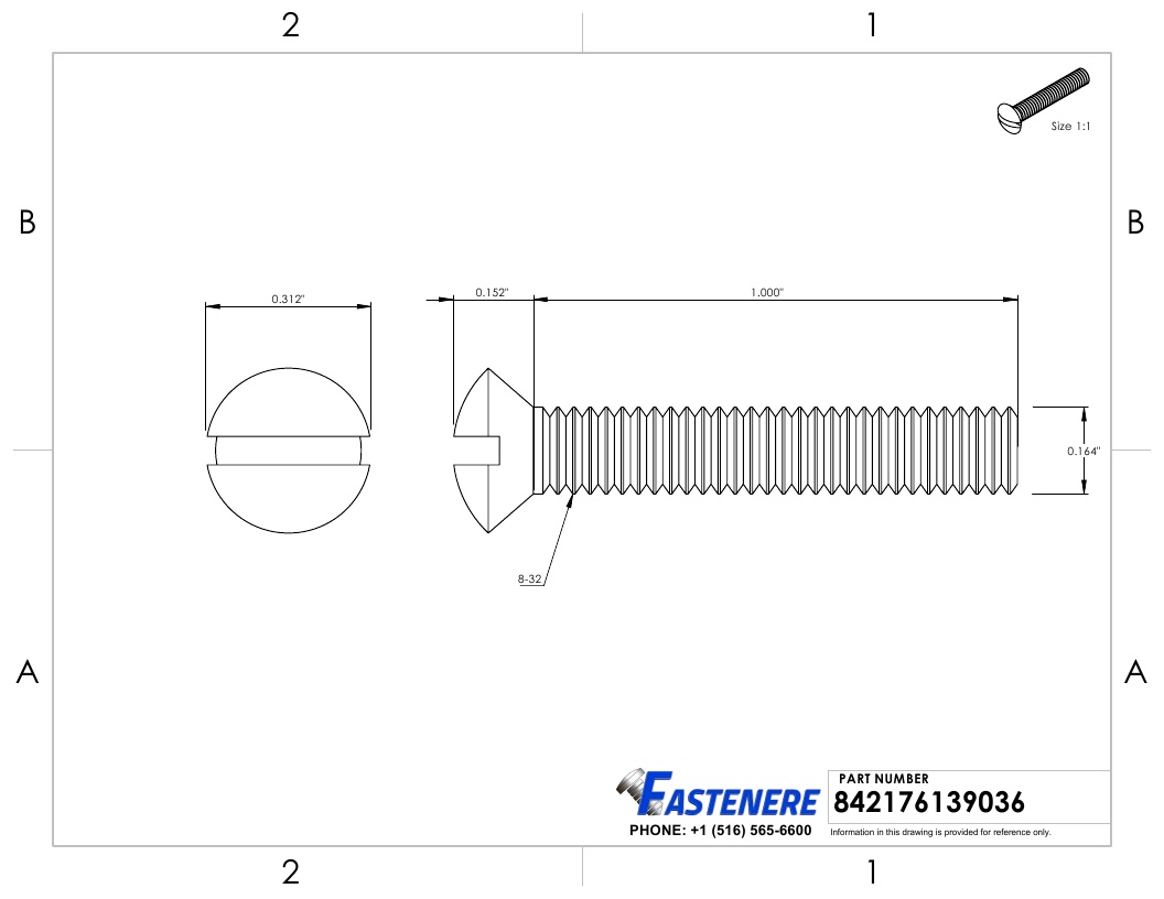 8-32 Slotted Oval Head Countersunk Machine Screws Stainless Steel 18-8 All Sizes - Picture 8 of 76