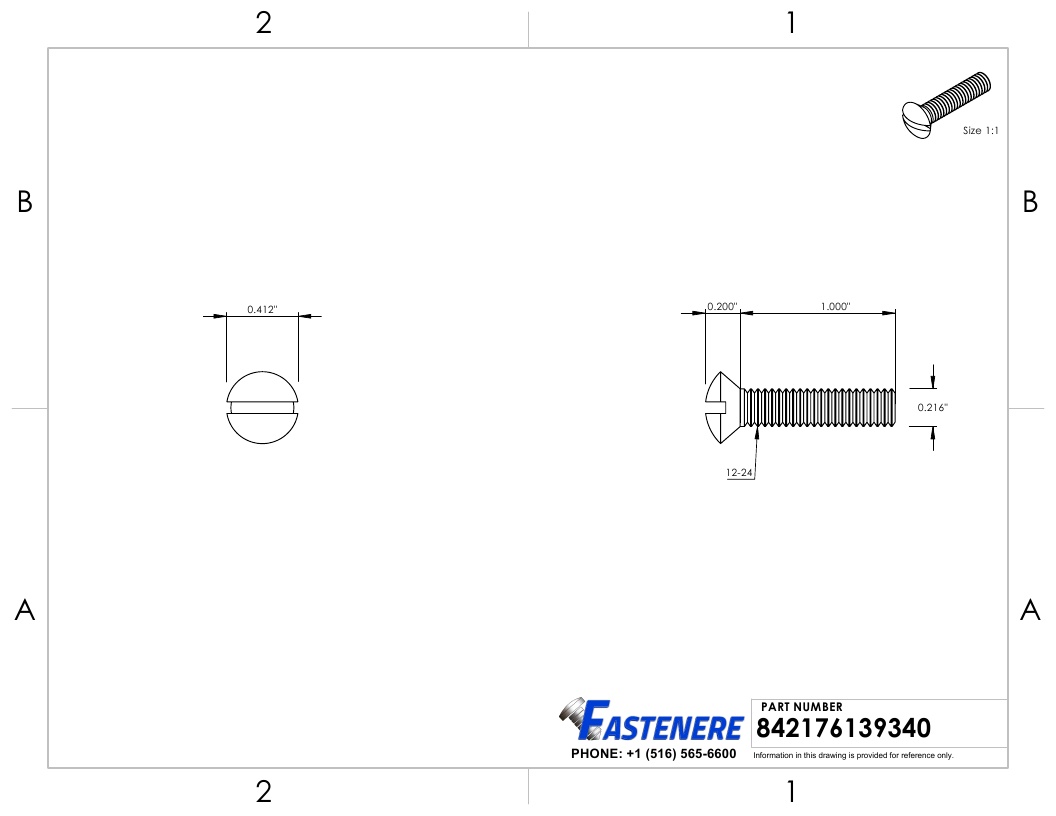 12-24 Slotted Oval Head Countersunk Machine Screws Stainless Steel 18-8 All Size - Picture 8 of 41