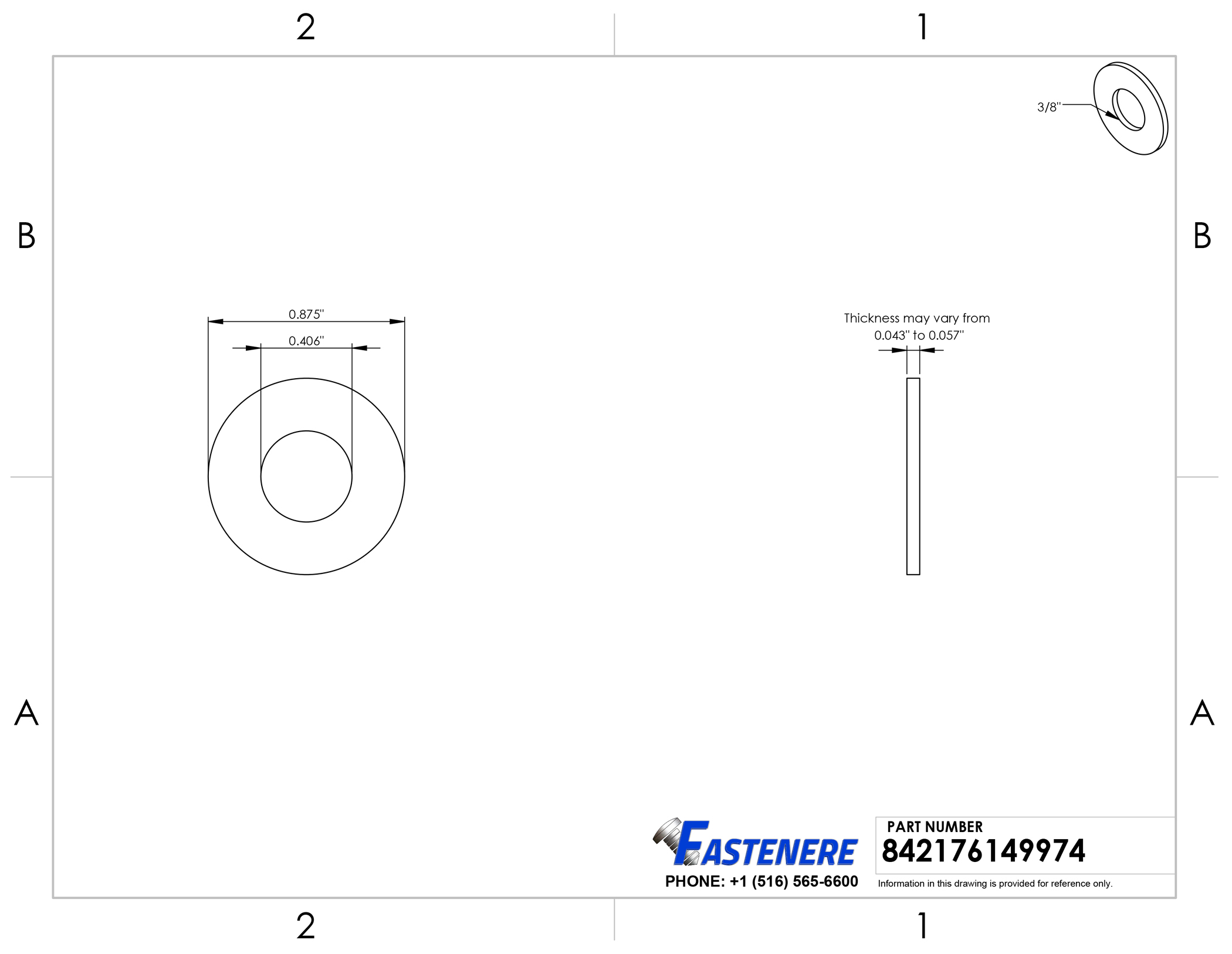 3/8" stainless steel flat washers packed in 100 count box 842176149974