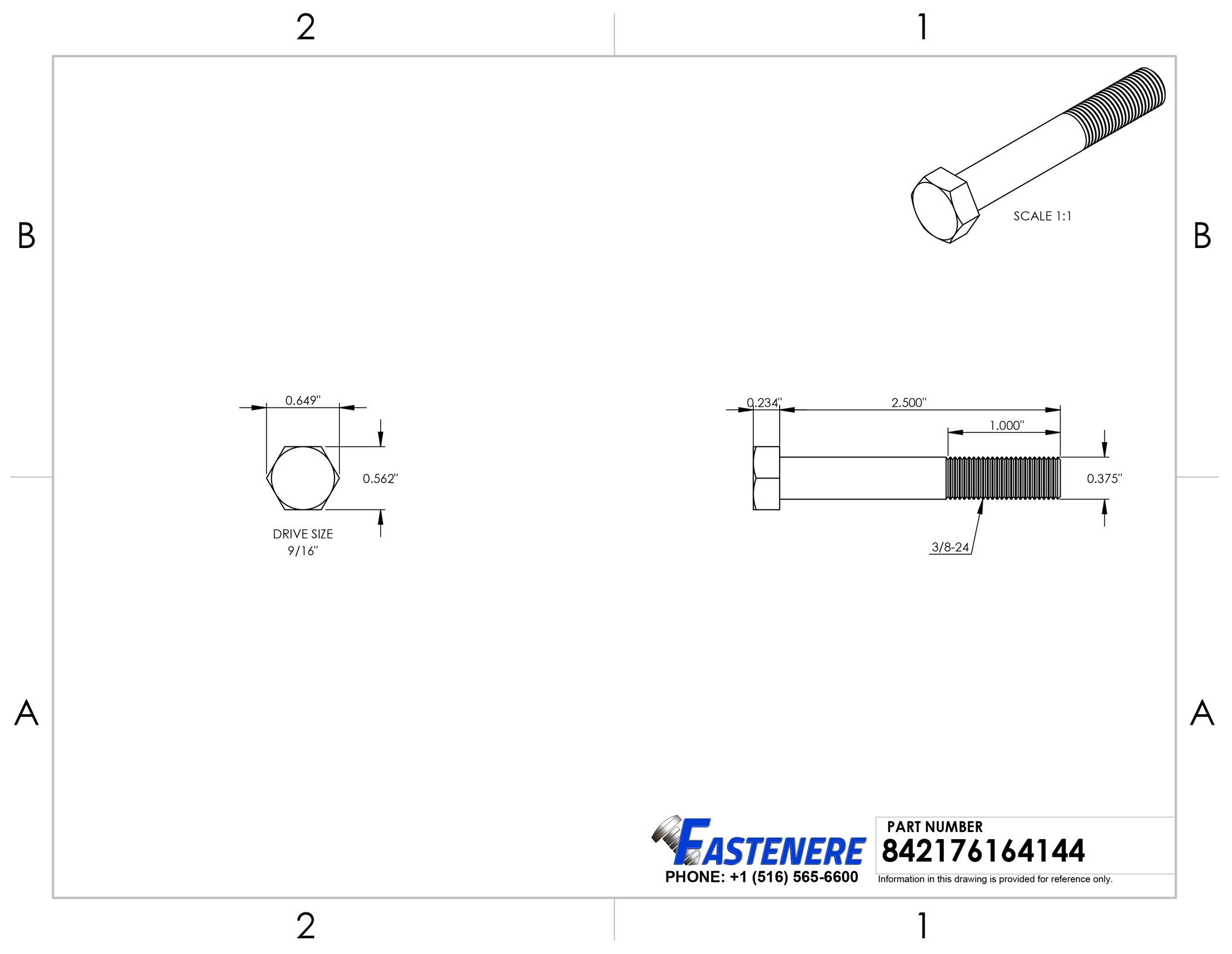 3/8-24 Hex Bolts Stainless Steel Cap Screws Partially Threaded All Sizes Listed - Picture 28 of 76