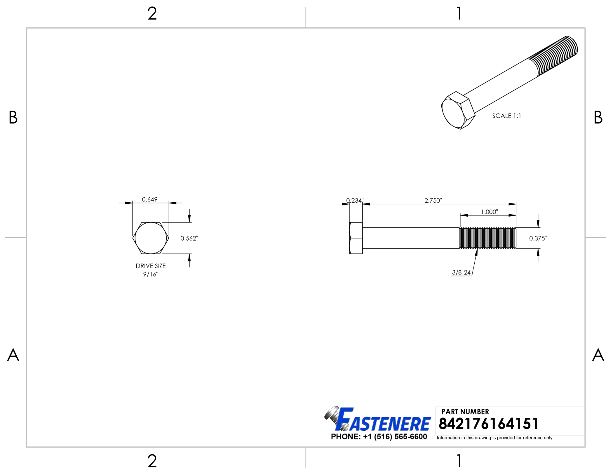 3/8-24 Hex Bolts Stainless Steel Cap Screws Partially Threaded All Sizes Listed - Picture 42 of 76