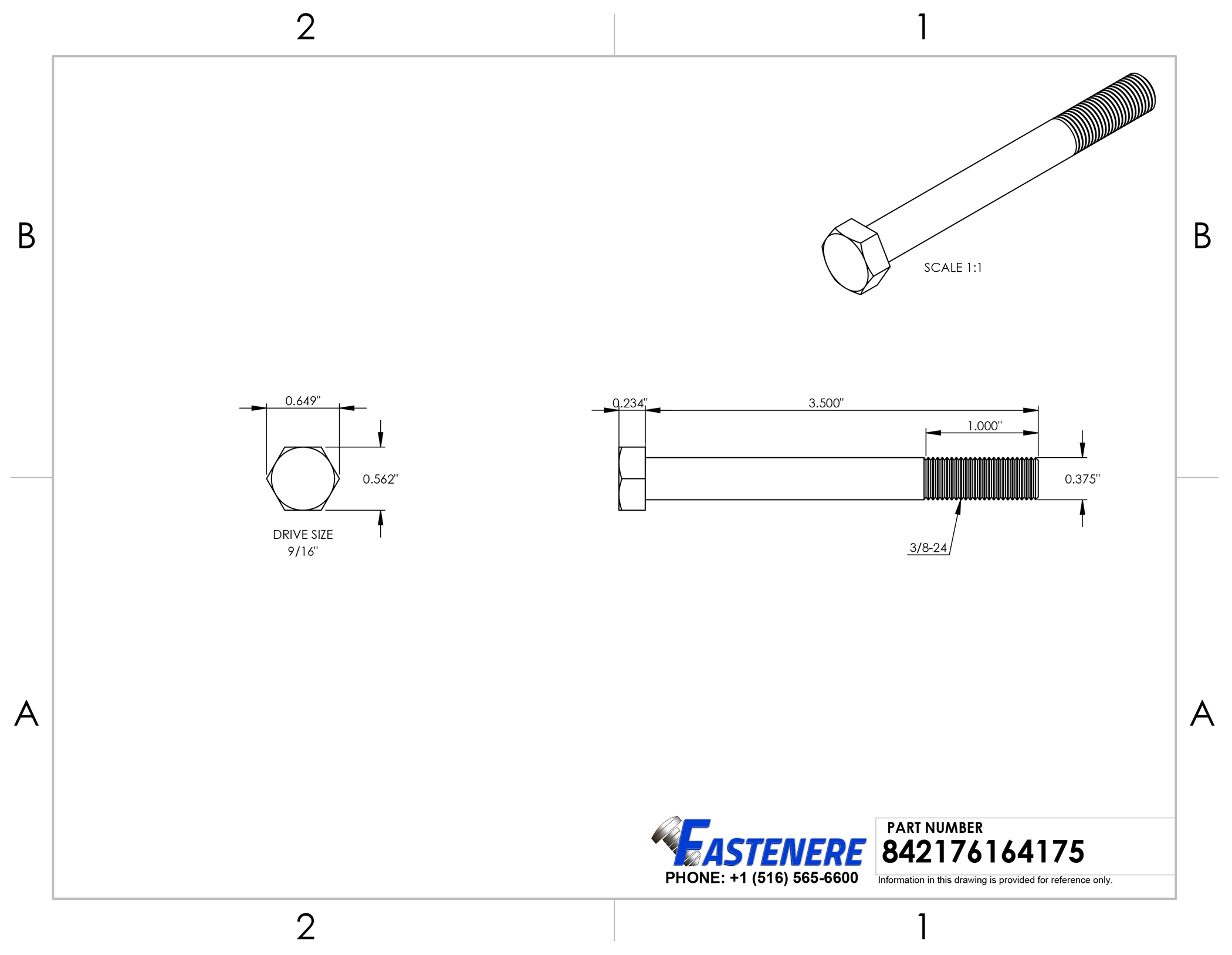 3/8-24 Hex Bolts Stainless Steel Cap Screws Partially Threaded All Sizes Listed - Picture 56 of 76