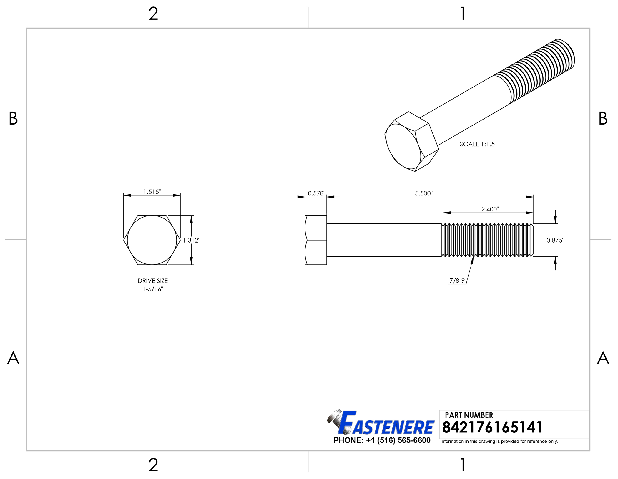7/8-9 Hex Bolts Stainless Steel Cap Screws Partially Threaded All Sizes Listed - Picture 42 of 55