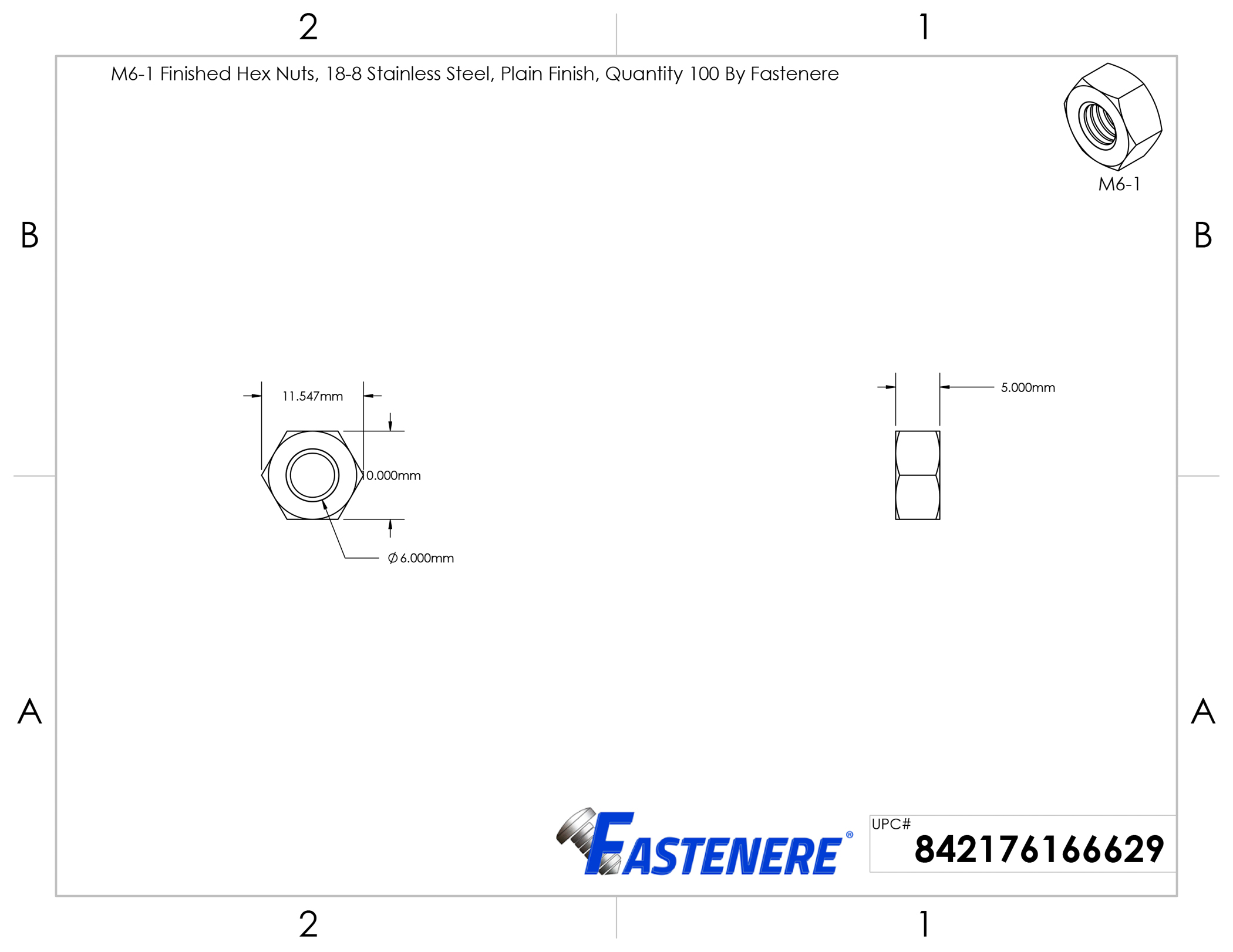 Metric Hex Nuts Stainless Steel 18-8, Full Finished, All Sizes Available - Picture 132 of 143