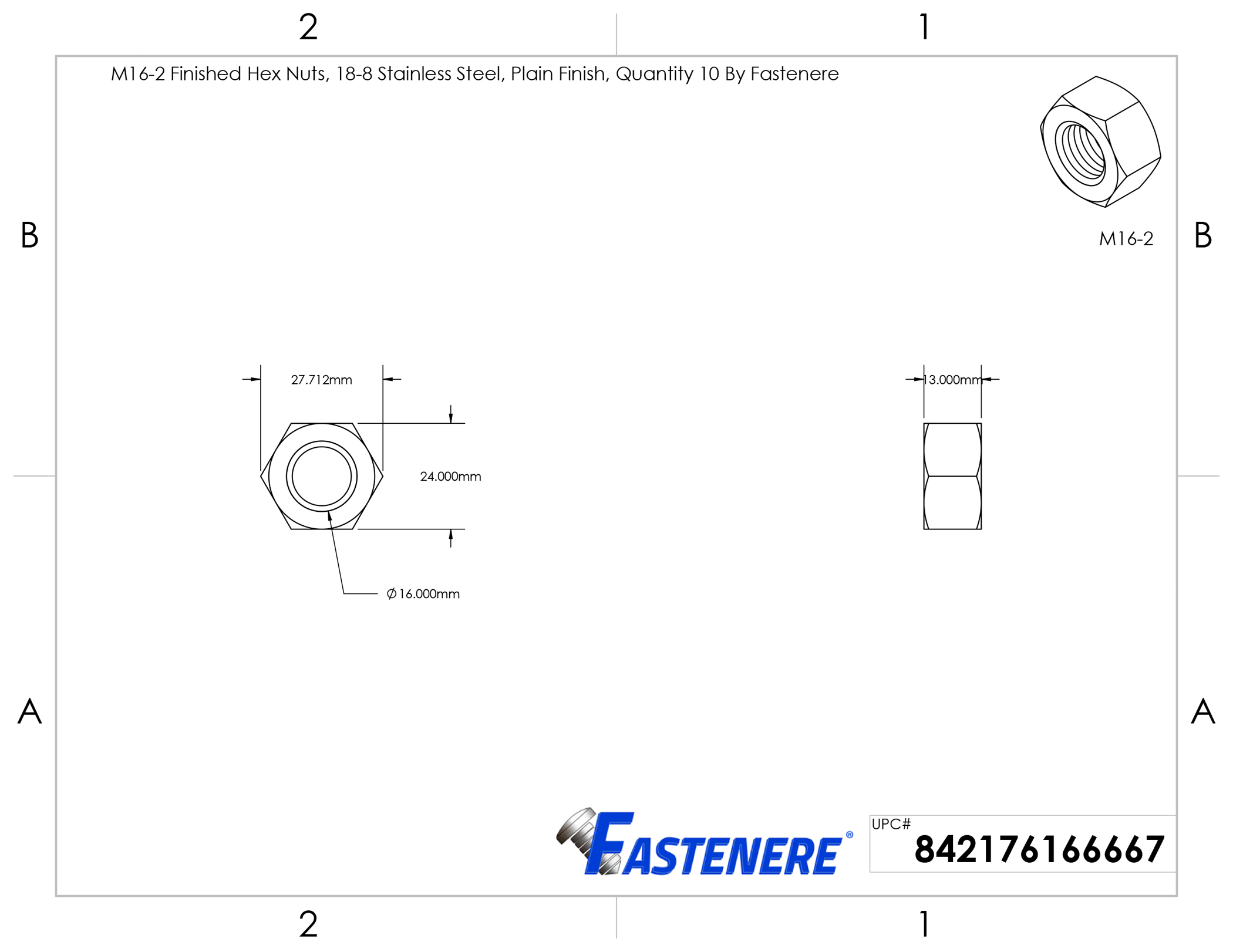 Metric Hex Nuts Stainless Steel 18-8, Full Finished, All Sizes Available - Picture 30 of 143