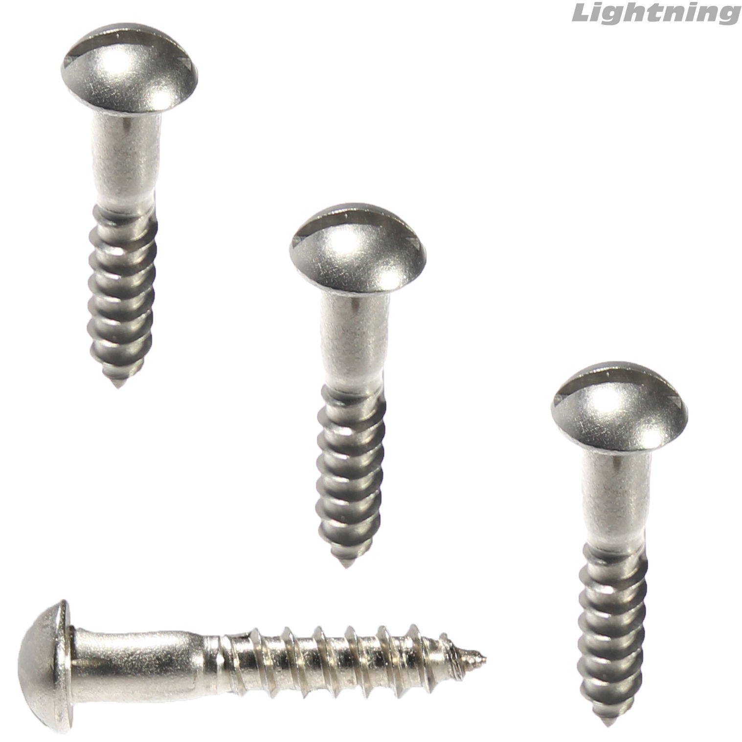 14 x 13/4" Round Head Wood Screws Slotted Drive Stainless Steel