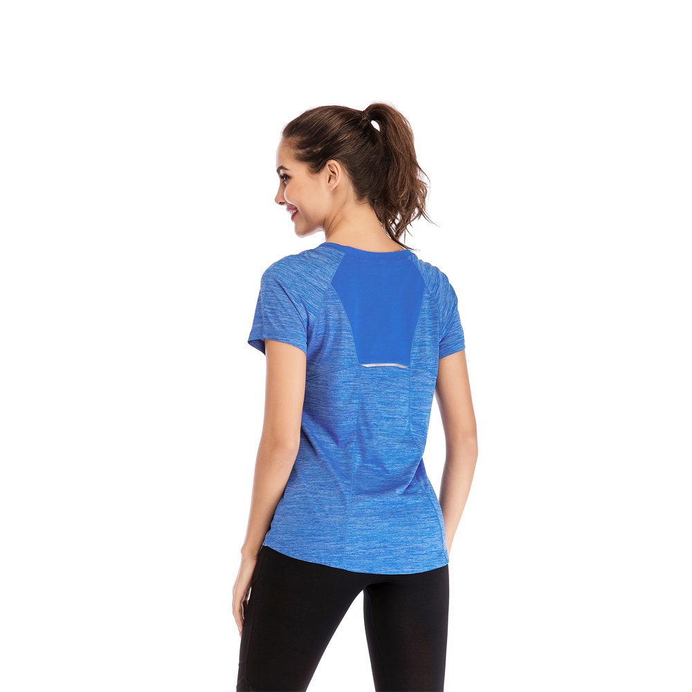 Women/'s Short Sleeve Yoga Fitness Stretch Workout T-Shirt Tee Tops Breathable US