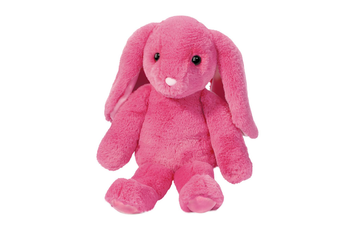 Douglas Begonia Bright Pink Floppy Bunny Plush Animal, 8 in