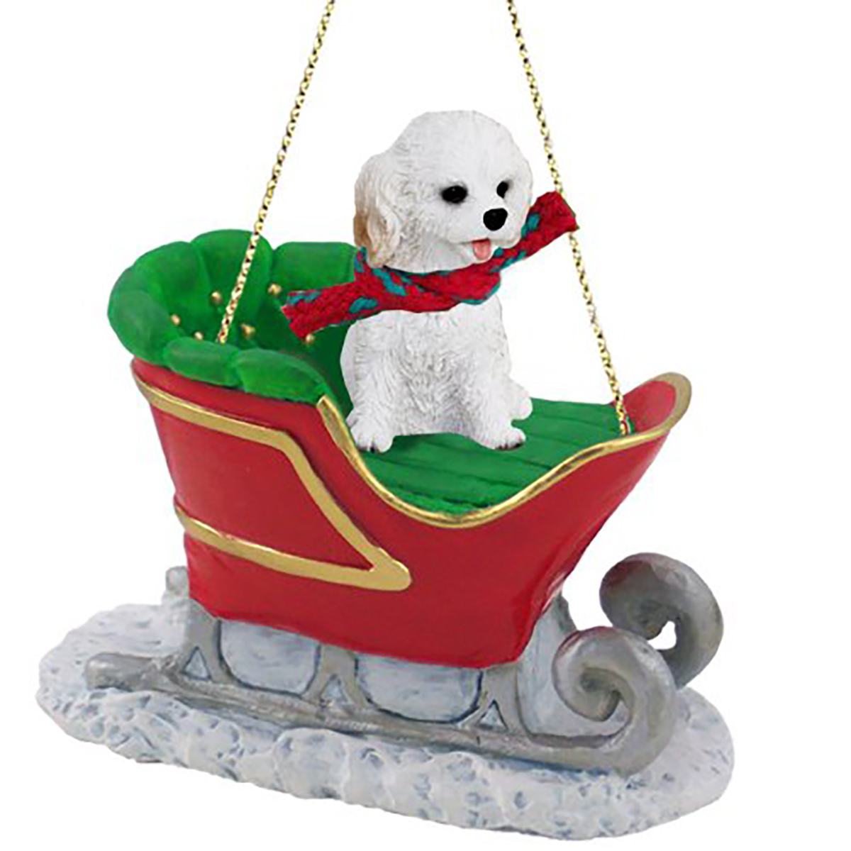 Conversation Concepts Blonde Cocker Spaniel Dog Sleigh Dog Holiday Ornament