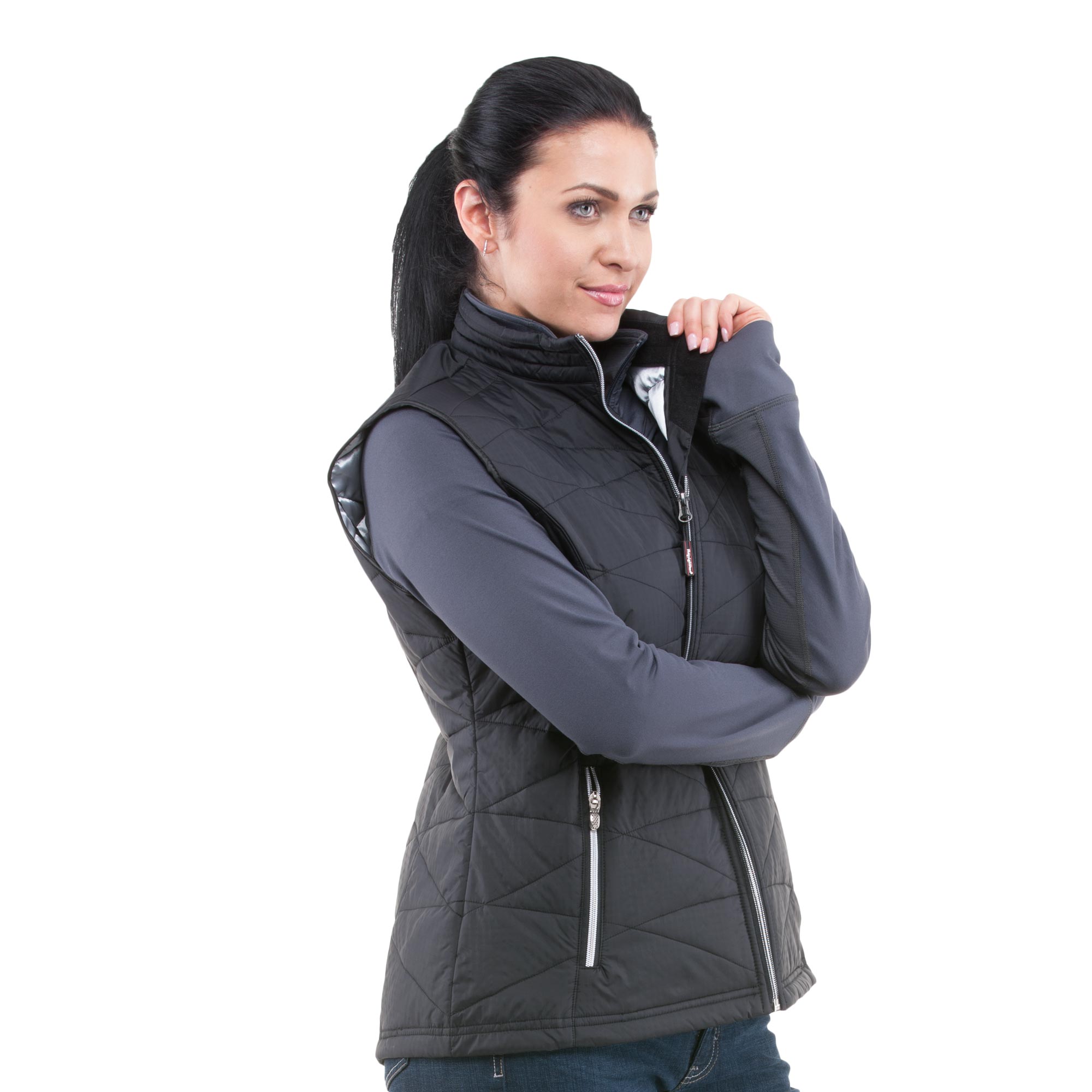 RefrigiWear Women's Warm Lightweight Packable Quilted Ripstop Insulated