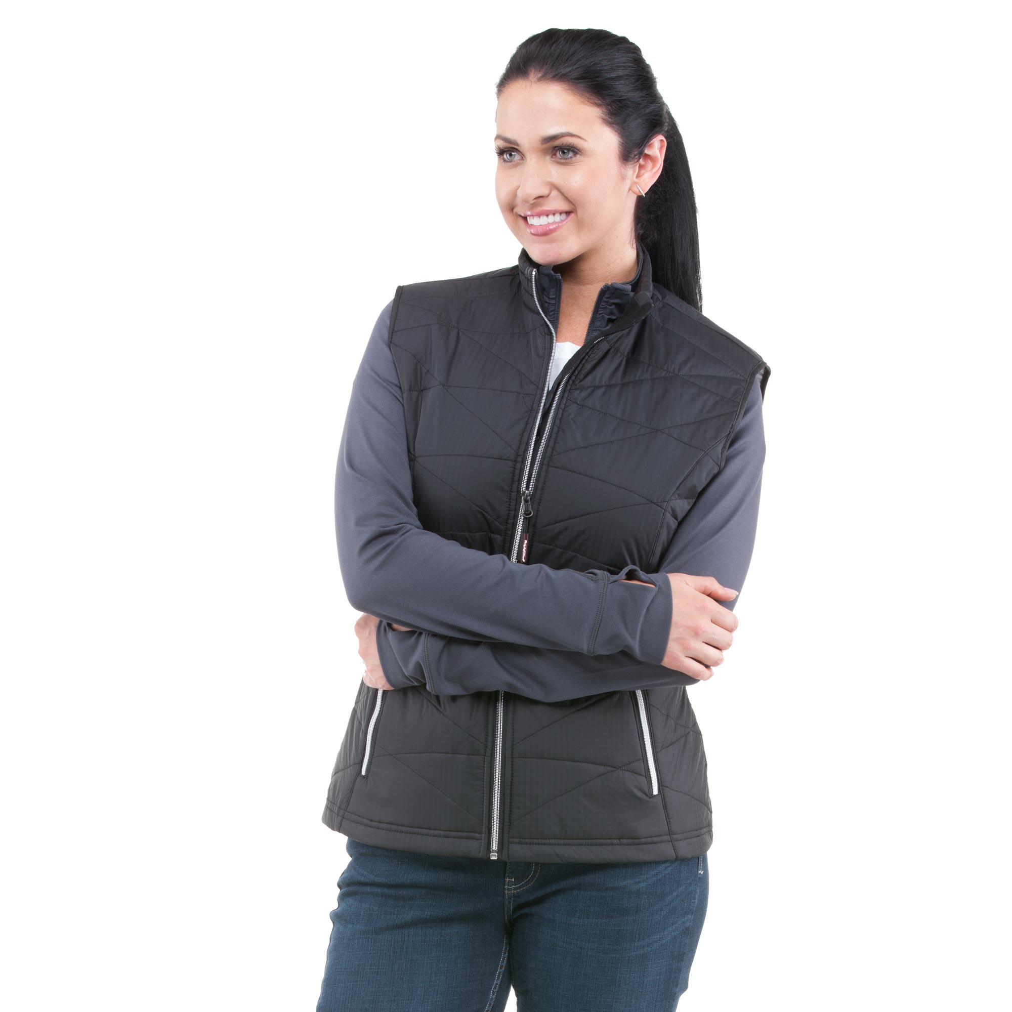 RefrigiWear Women's Warm Lightweight Packable Quilted Ripstop Insulated