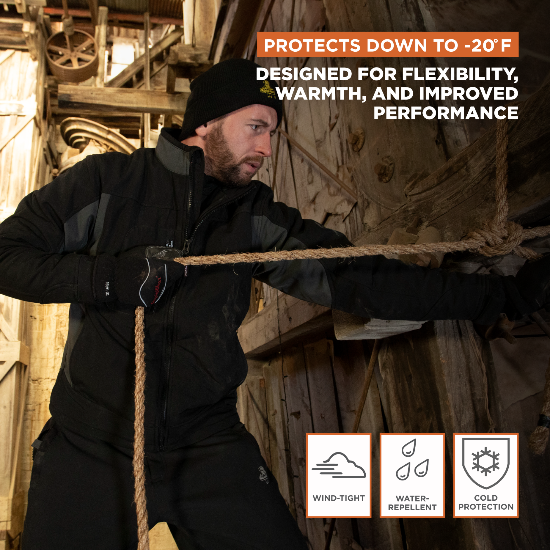 RefrigiWear Insulated Softshell Jacket - Warm Work Coat, Water-Repellent, - Picture 10 of 10