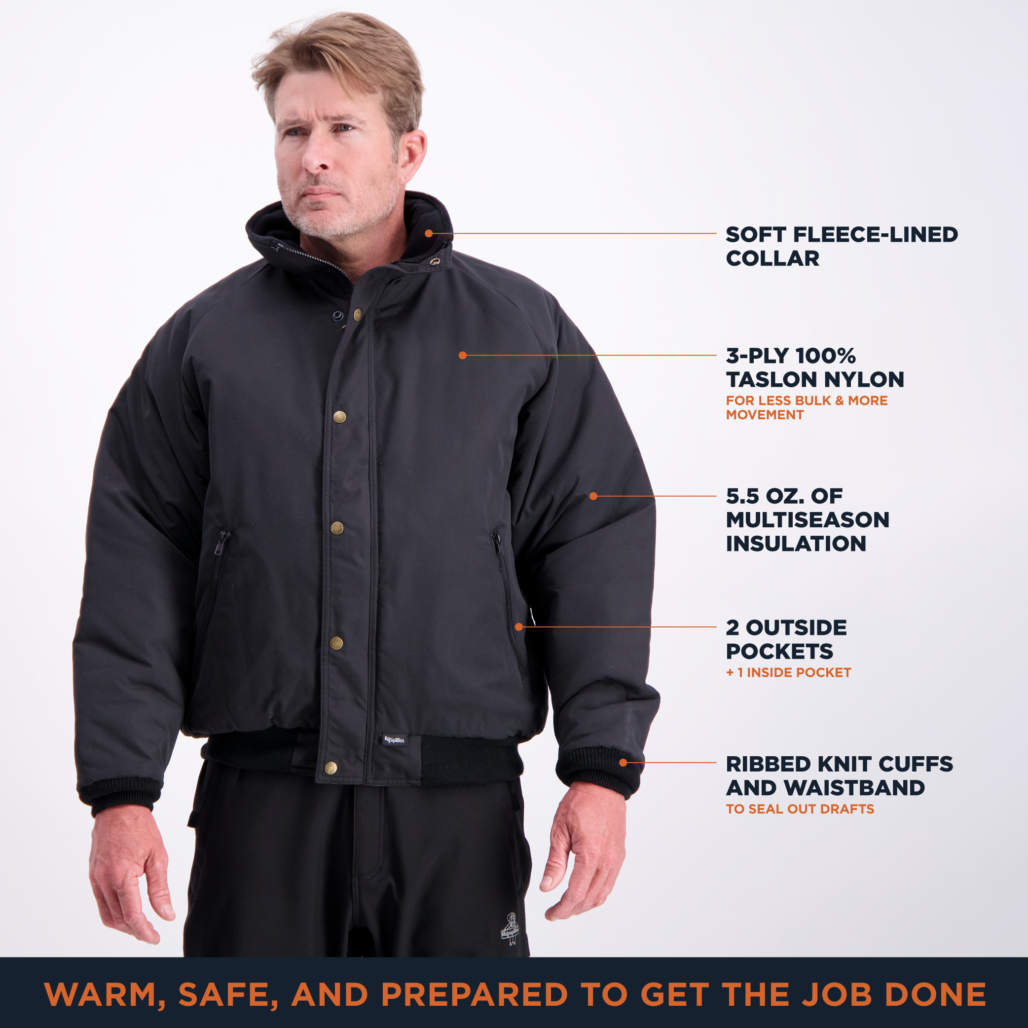 RefrigiWear ChillBreaker Jacket - Insulated Work Coat, Water-Repellent, - Picture 9 of 10
