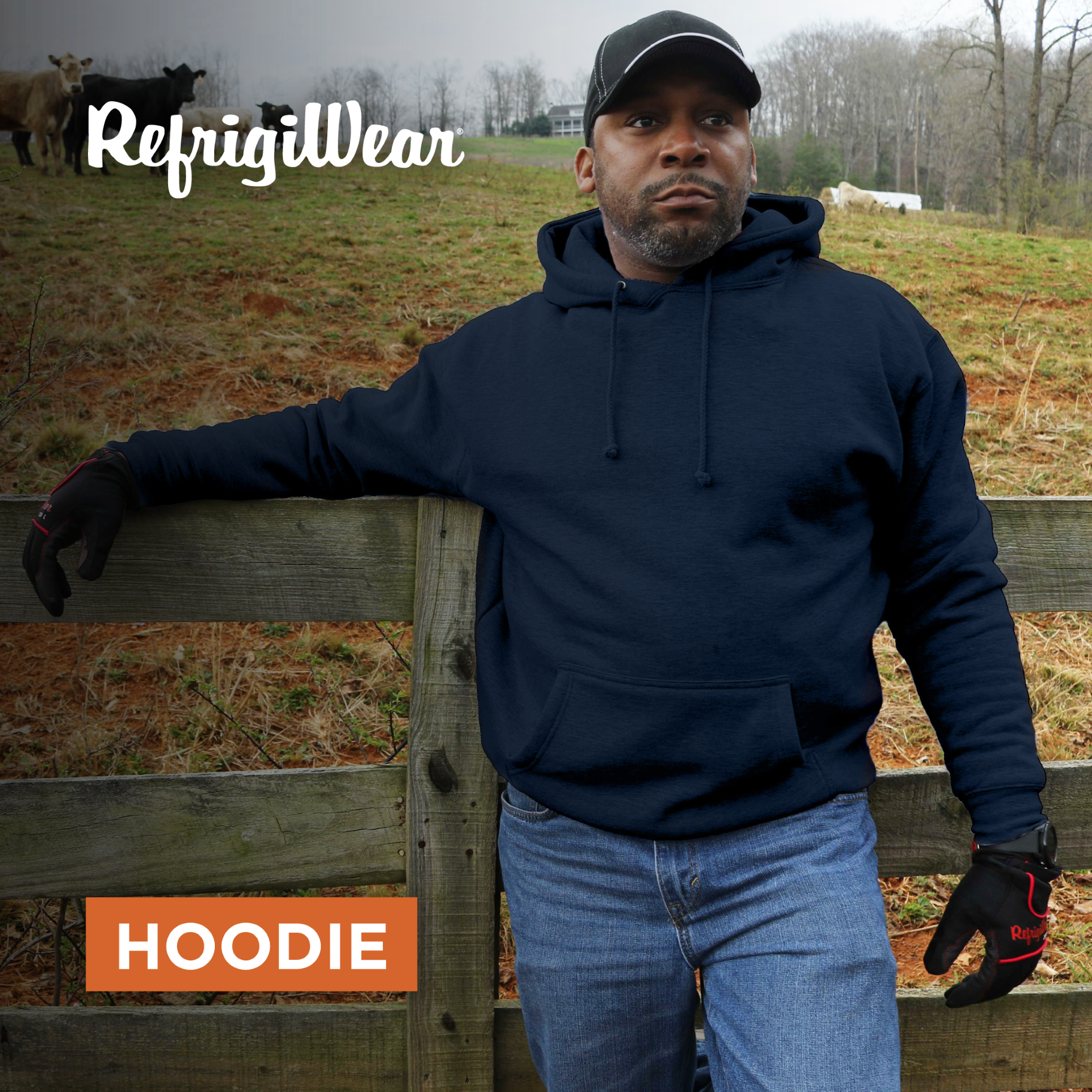 Sudadera con capucha polar RefrigiWear - suéter cálido con bolsillo canguro - Imagen 8 de 10