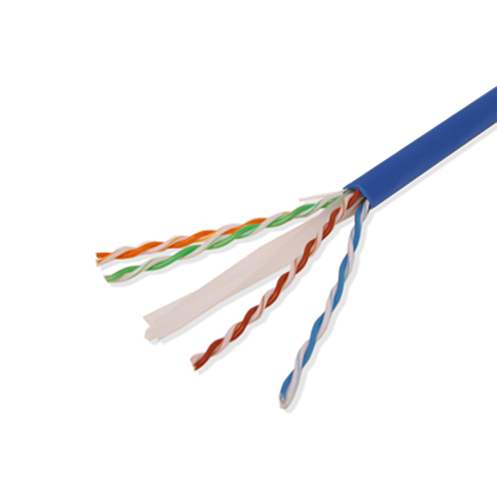 CAT6 PLENUM UTP CABLE 1000FT CMP 23AWG 550Mhz PURE COPPER UL BLUE