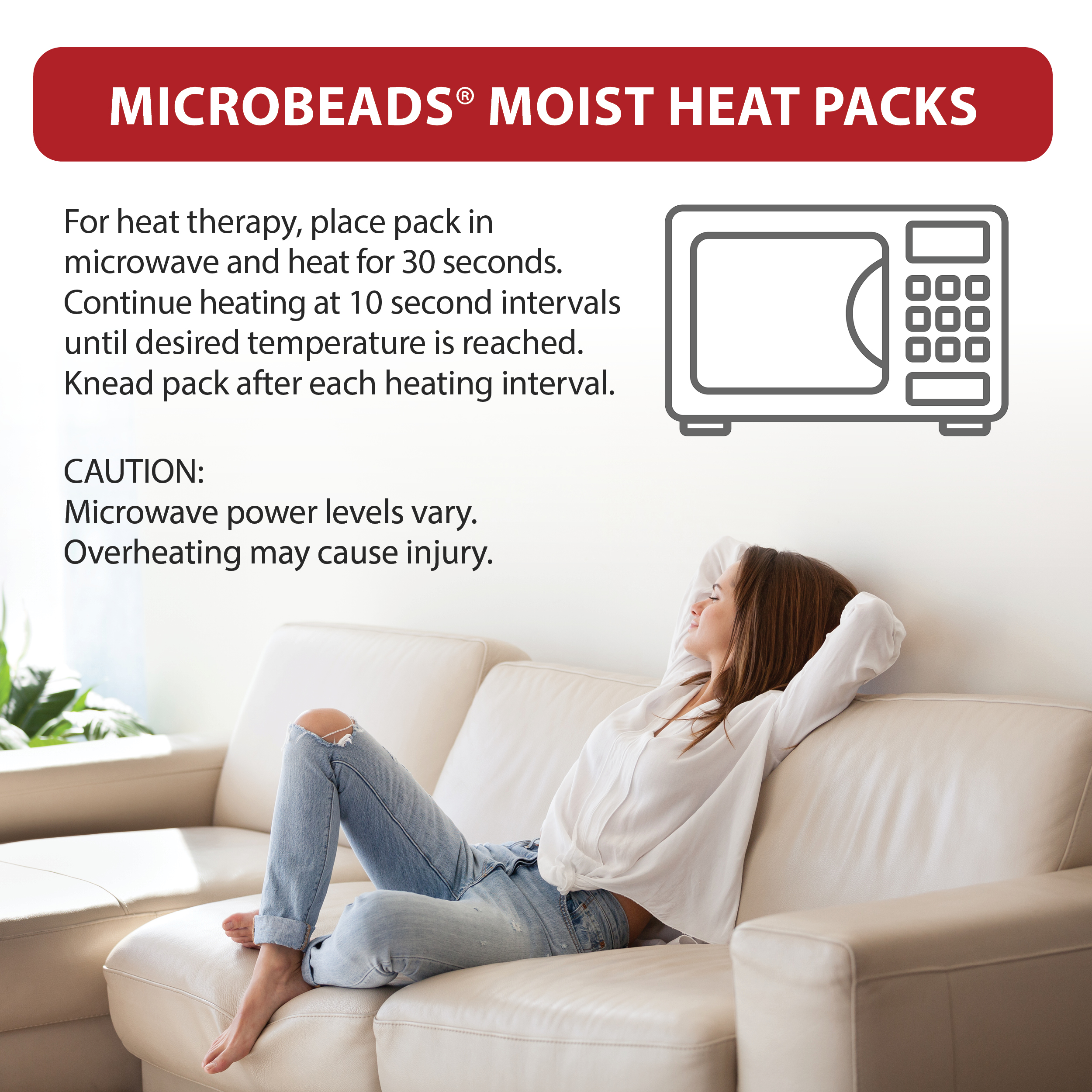 Core Products MicroBeads Moist Heat Therapy Pack, Helps Ease Pain Aching Muscles