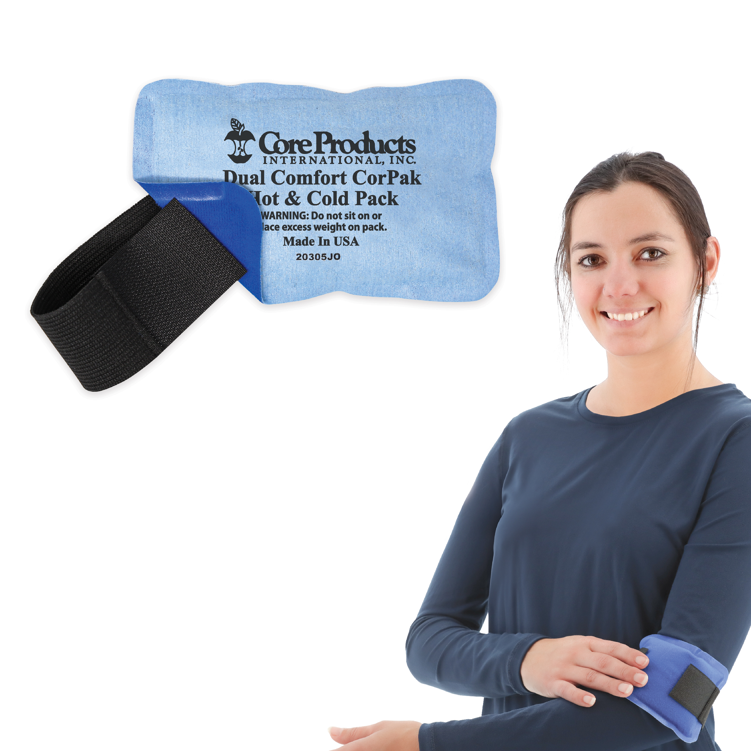 Core Products Dual Comfort CorPak - Reusable hot/cold pack for knee, back,