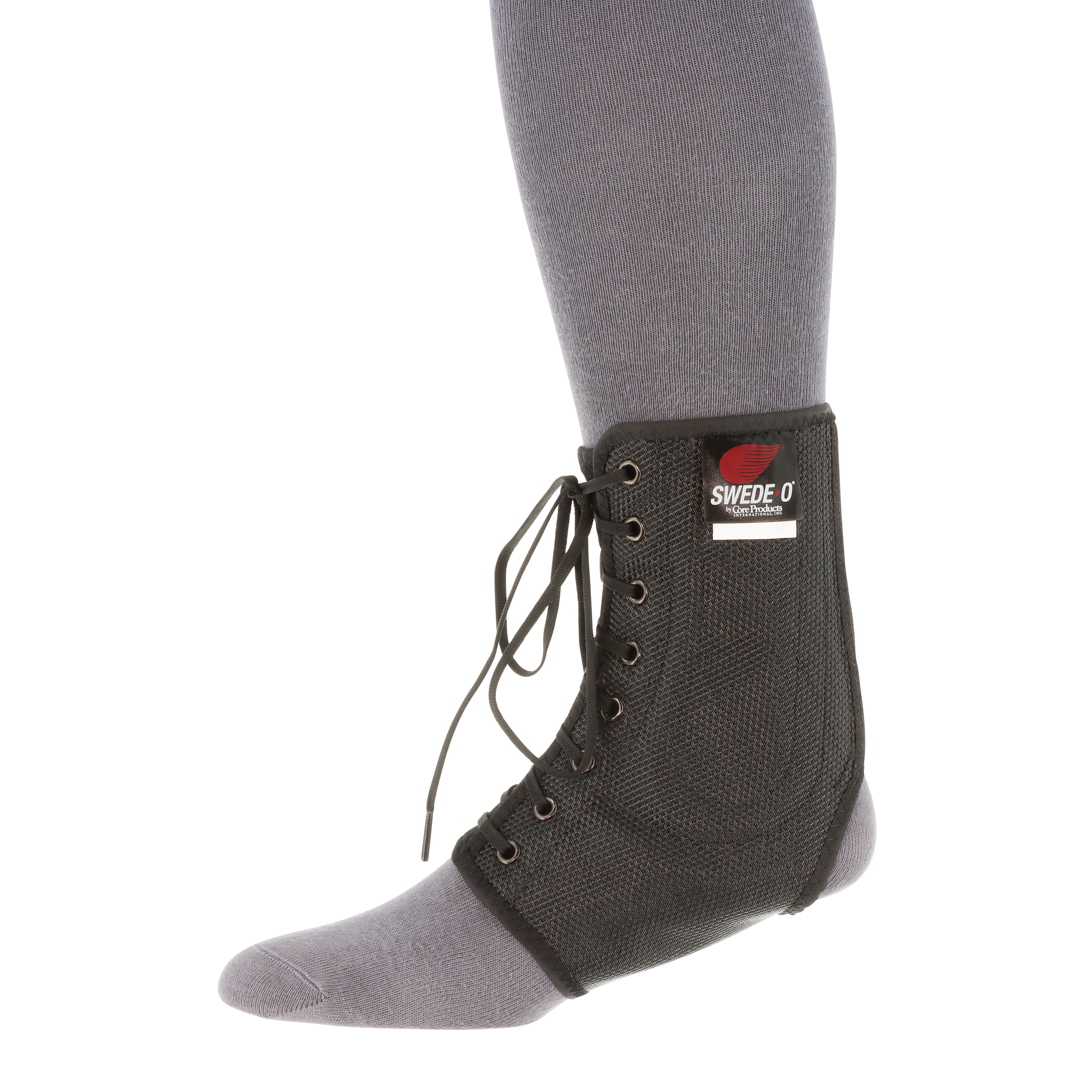 Swede-O Lightweight Trim Lok Ankle Brace Black Airflow Cool Dry Comfort Support