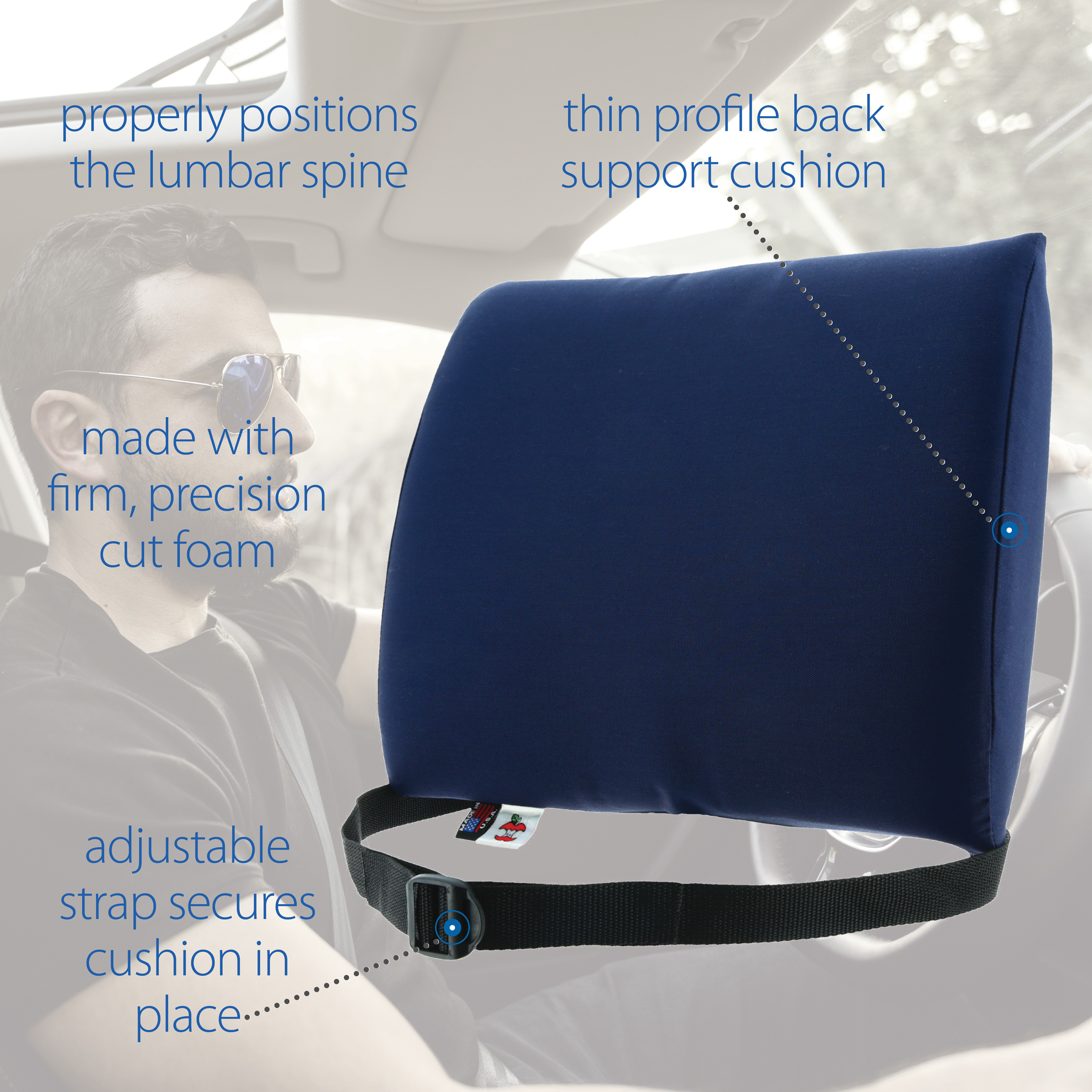 Core Products Standard SlimRest Lendenwirbelstütze Stuhlkissen Auto Reisen Arbeit USA - Bild 19 von 22
