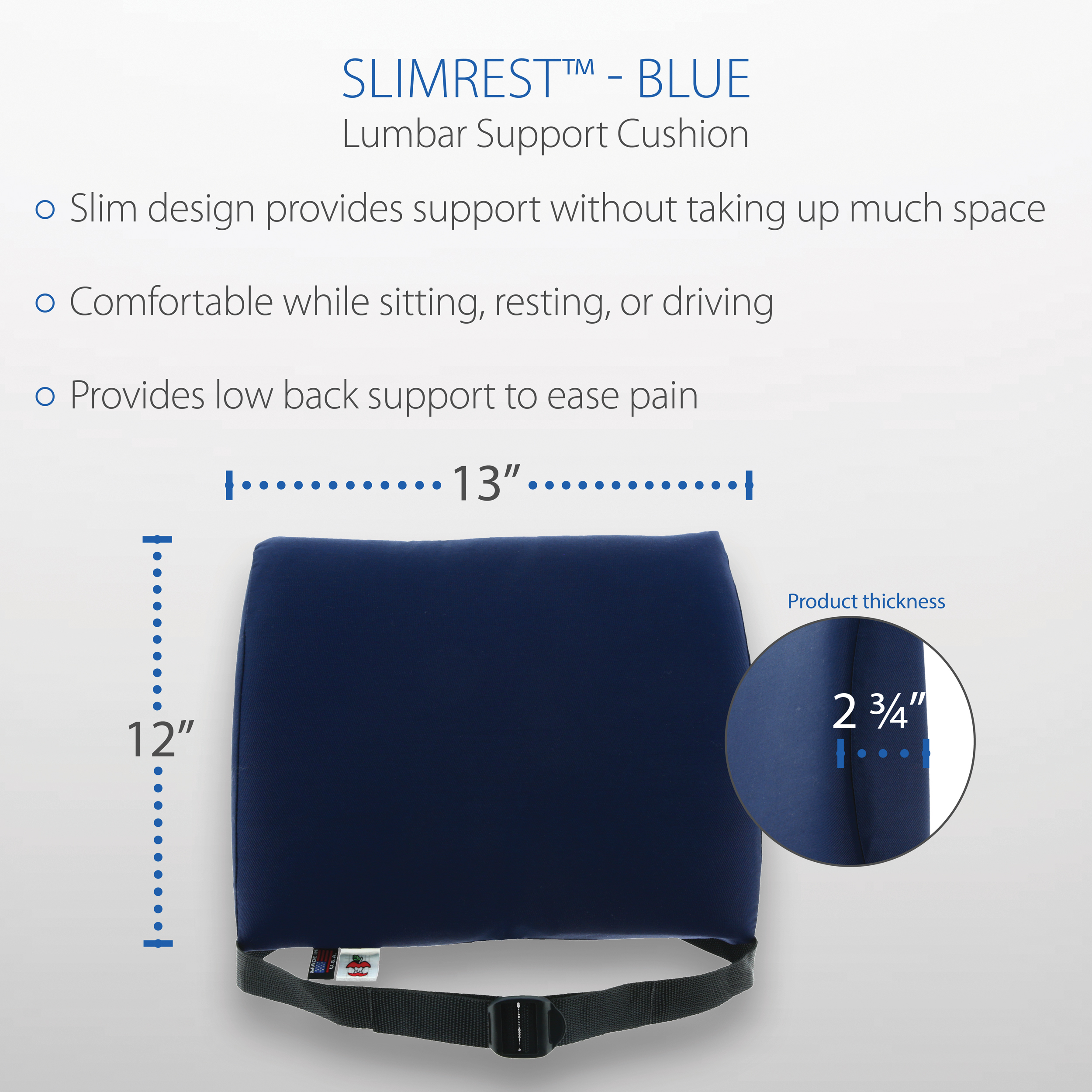 Core Products Standard SlimRest Lendenwirbelstütze Stuhlkissen Auto Reisen Arbeit USA - Bild 20 von 22