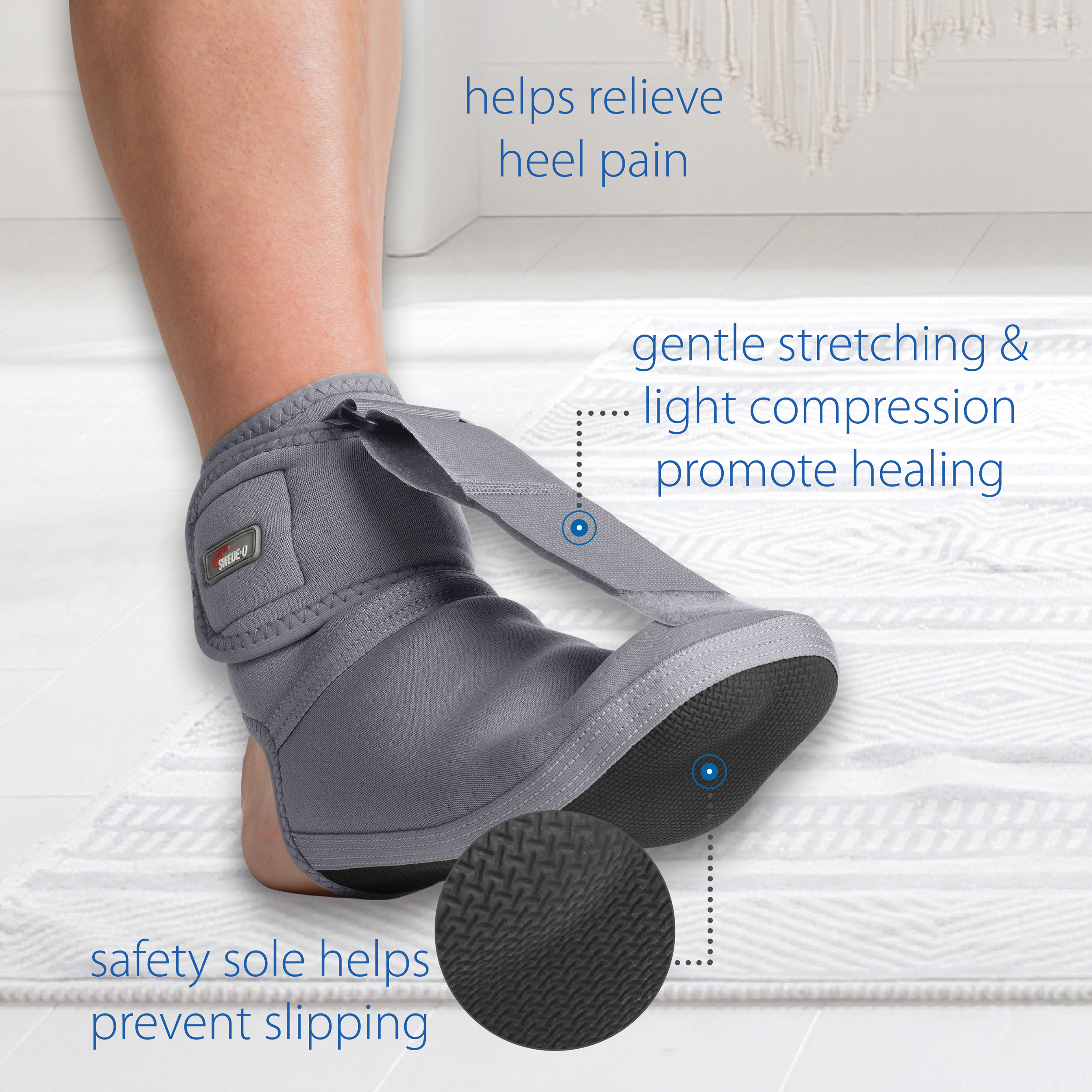 Swede-O Thermal Vent Plantar DR Gentle Stretch Plantar Fasciitis Pain Relief - Picture 9 of 28
