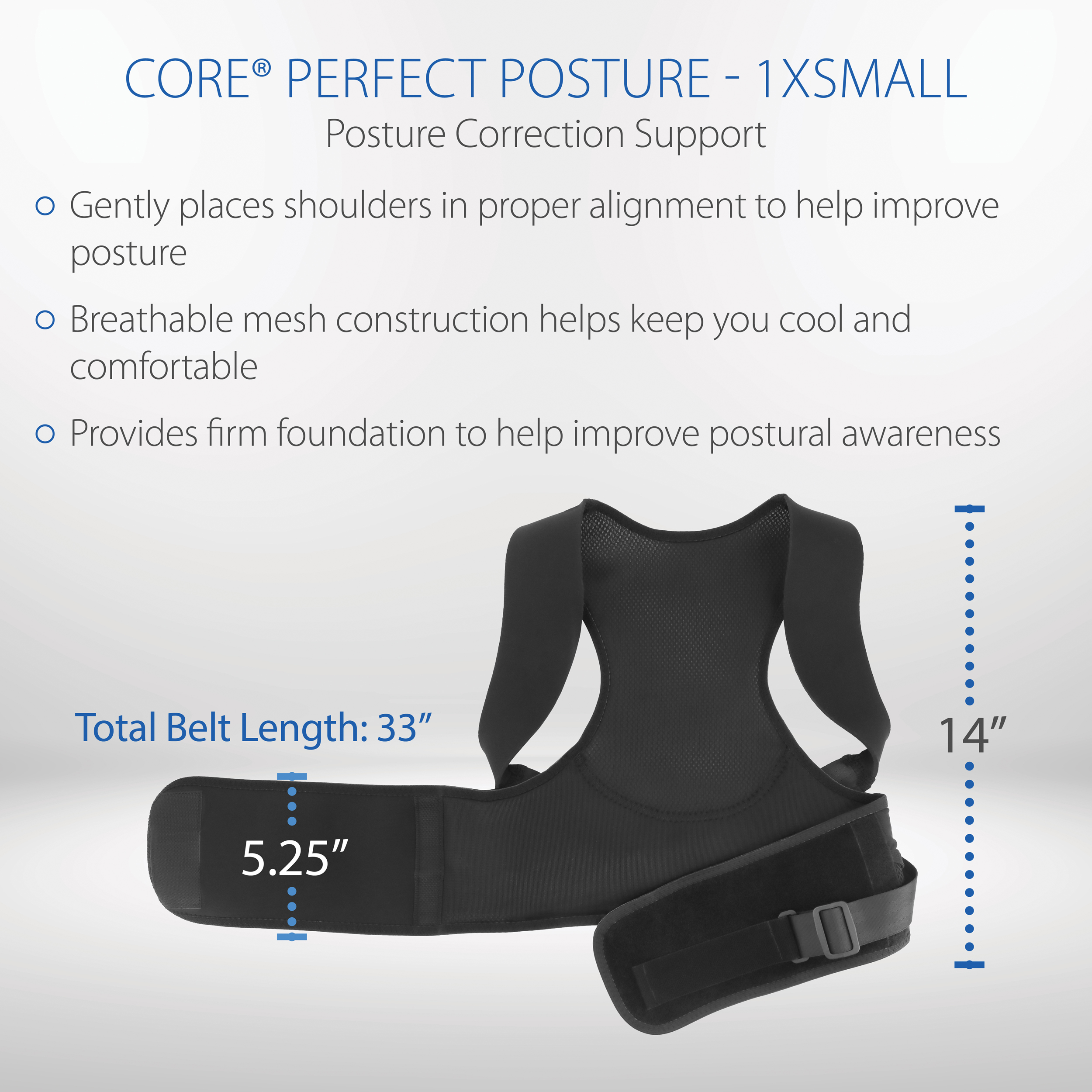 Core Products Perfect Posture Corrector, Fully Adjustable, Breathable Shoulder - Picture 31 of 31